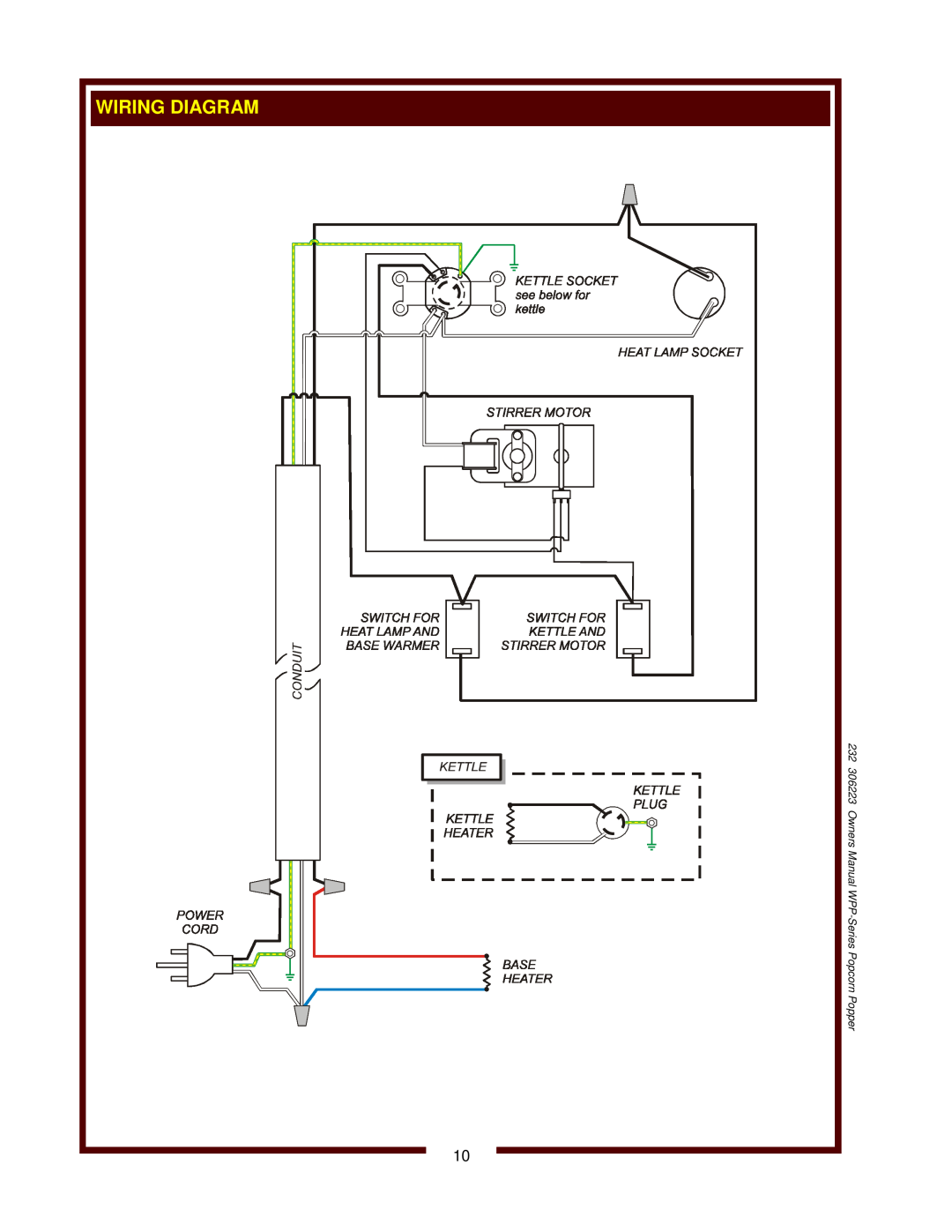 Wells WPP-6, WPP-10 owner manual Wiring Diagram 