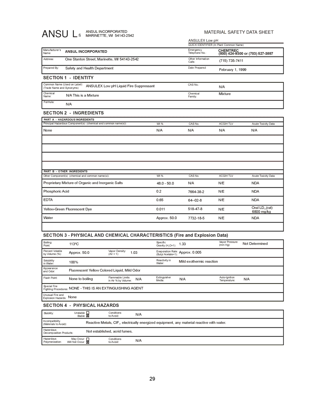 Wells WVF-886 operation manual Ansul 