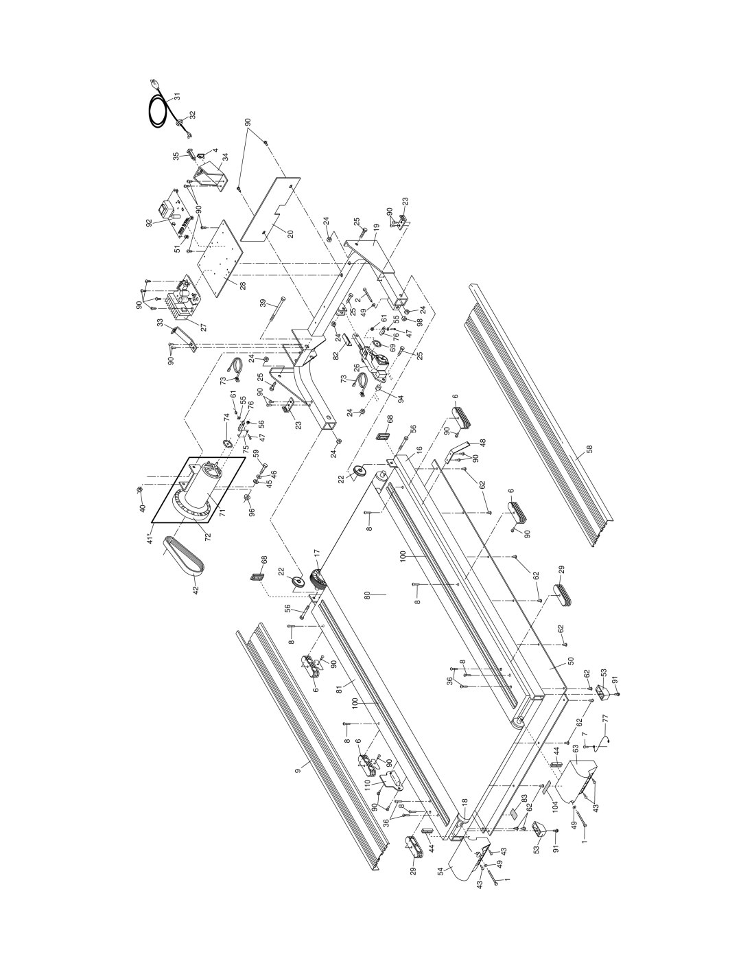 Weslo 1750 manual 110 3690 100 104 