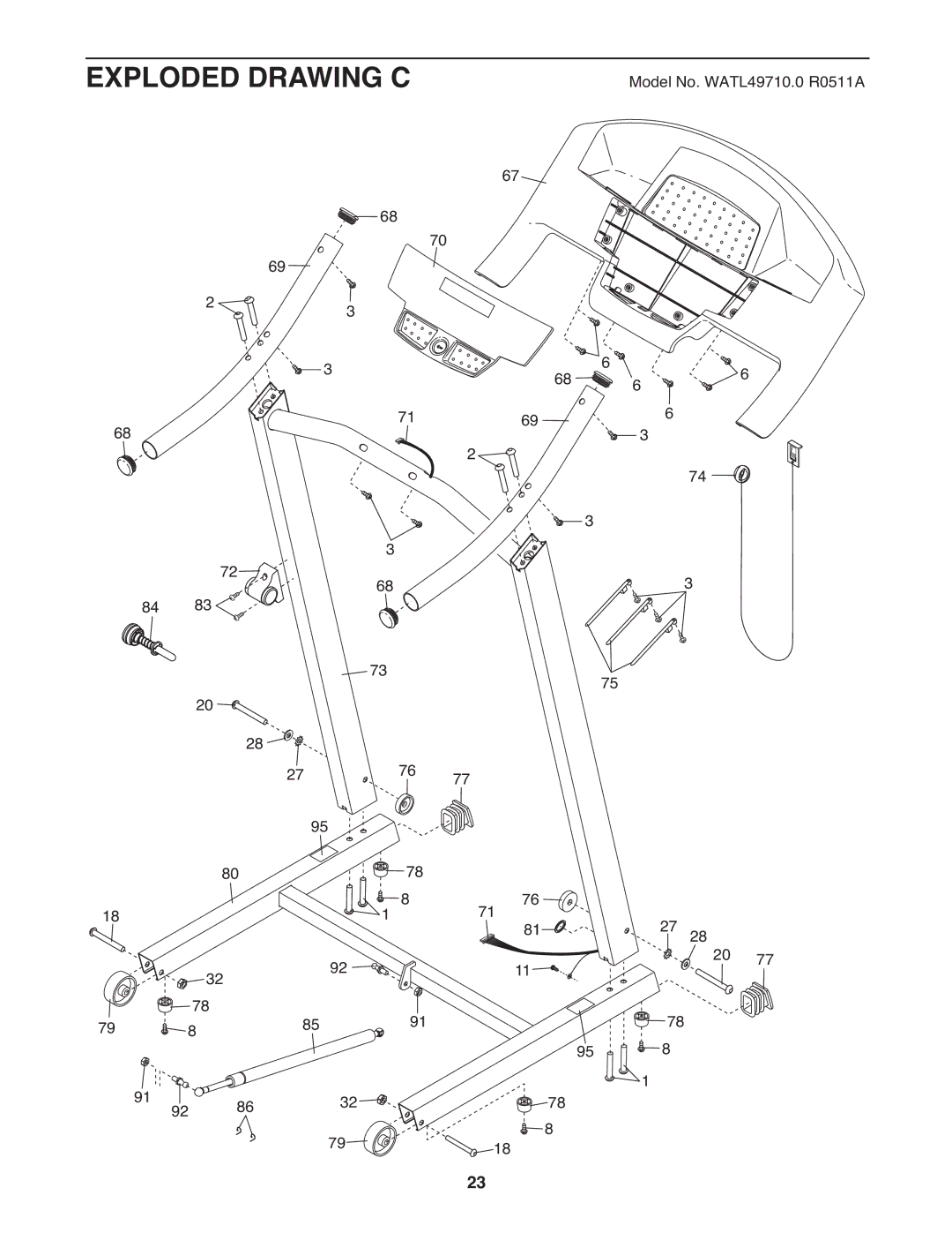 Weslo 21 user manual Exploded Drawing C 