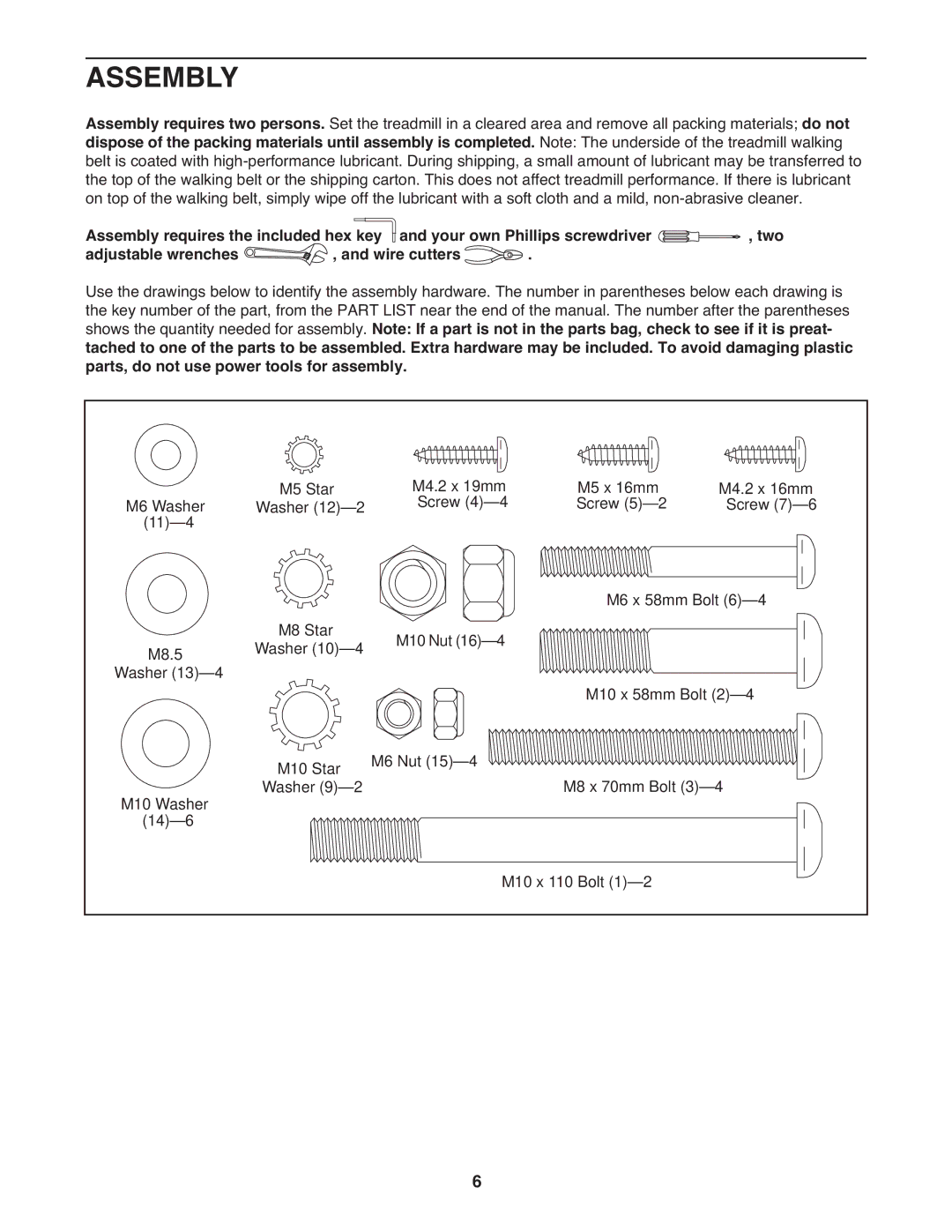 Weslo 30863 user manual Assembly 