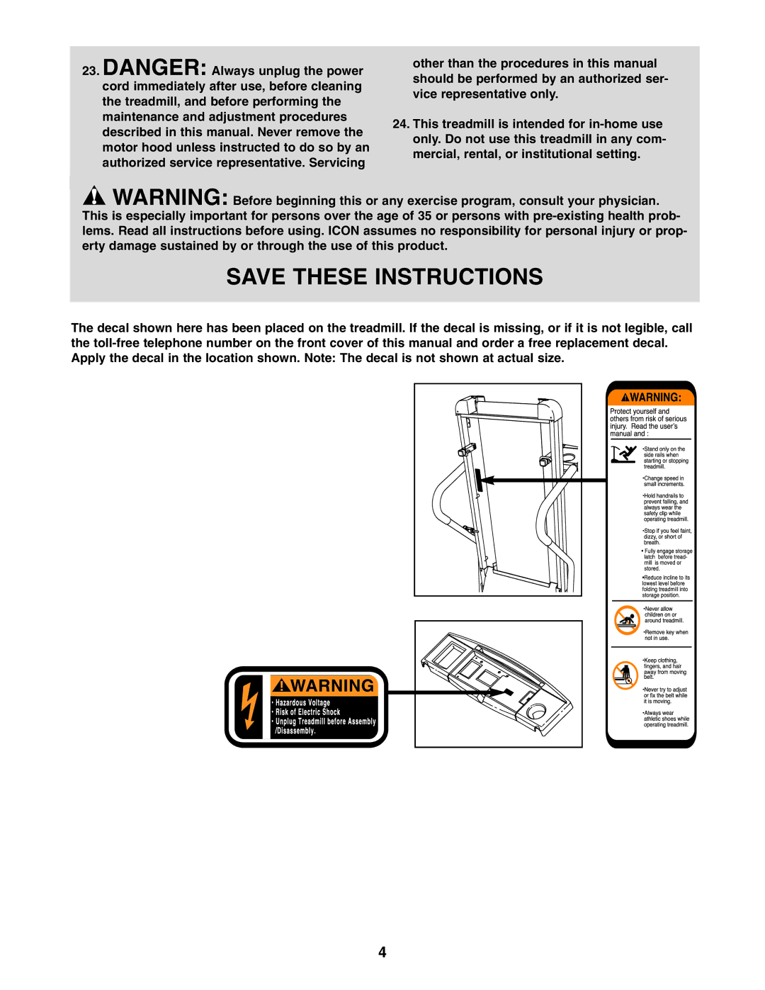 Weslo 400 user manual 