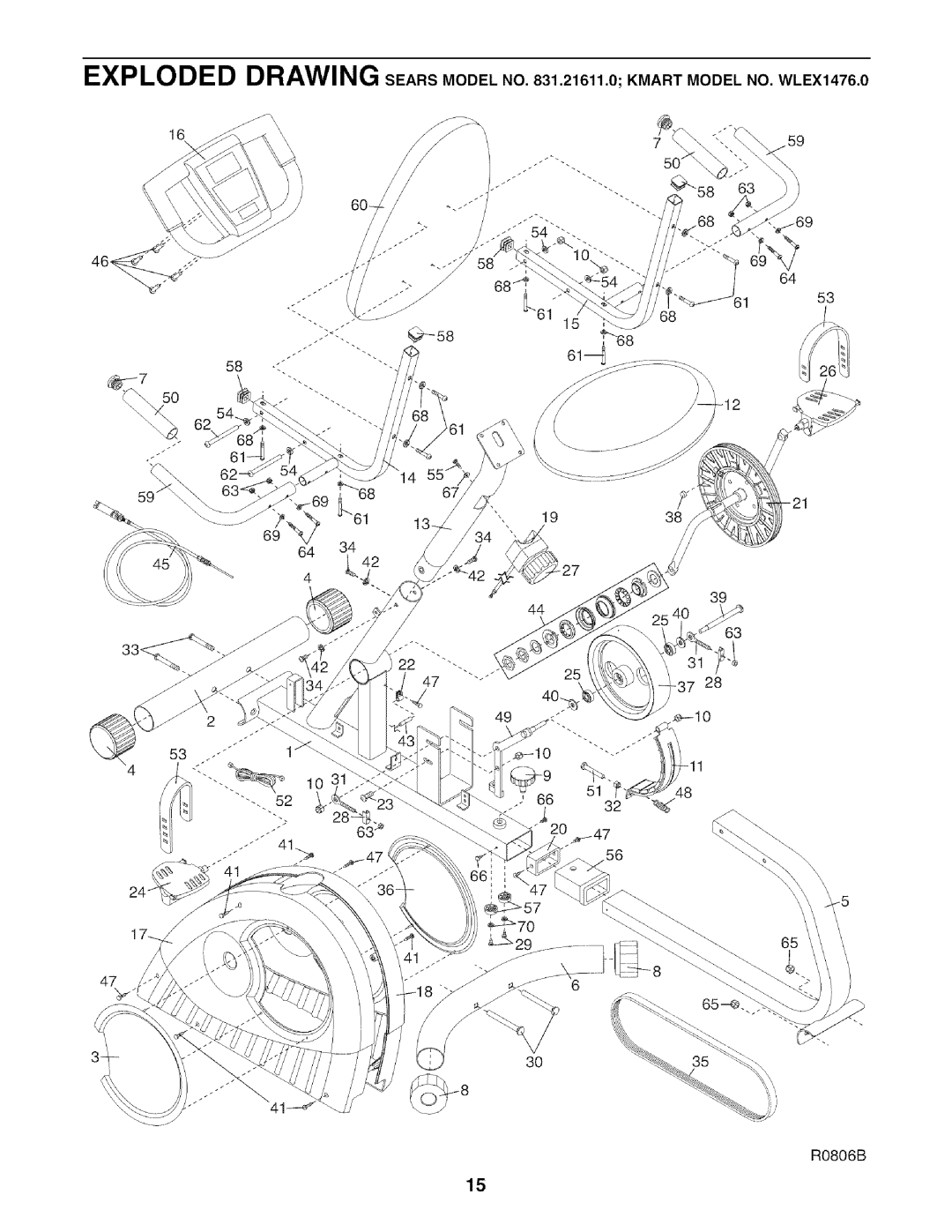 Weslo 831,21611,0 user manual U37 