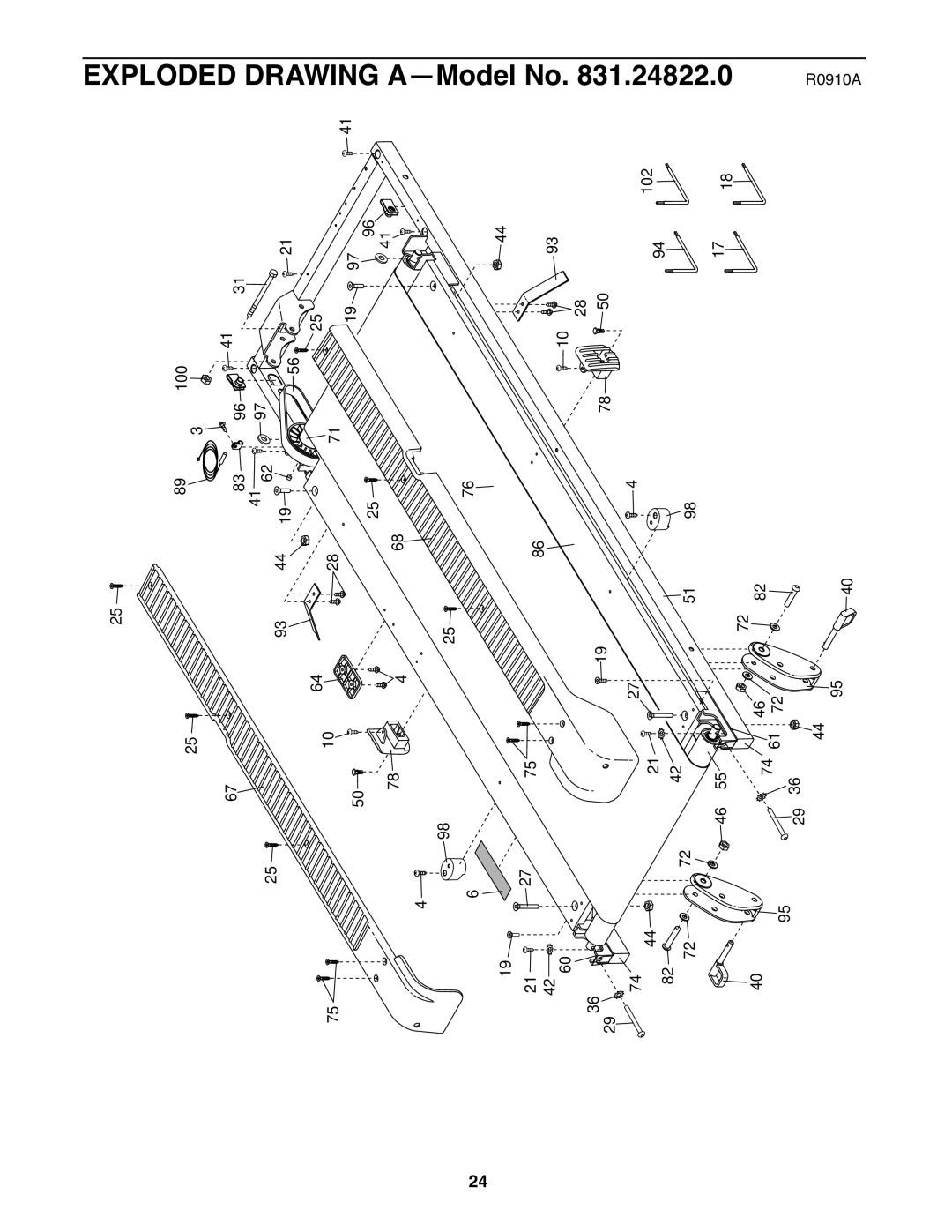 Weslo 831.24822.0 manual R0910A 