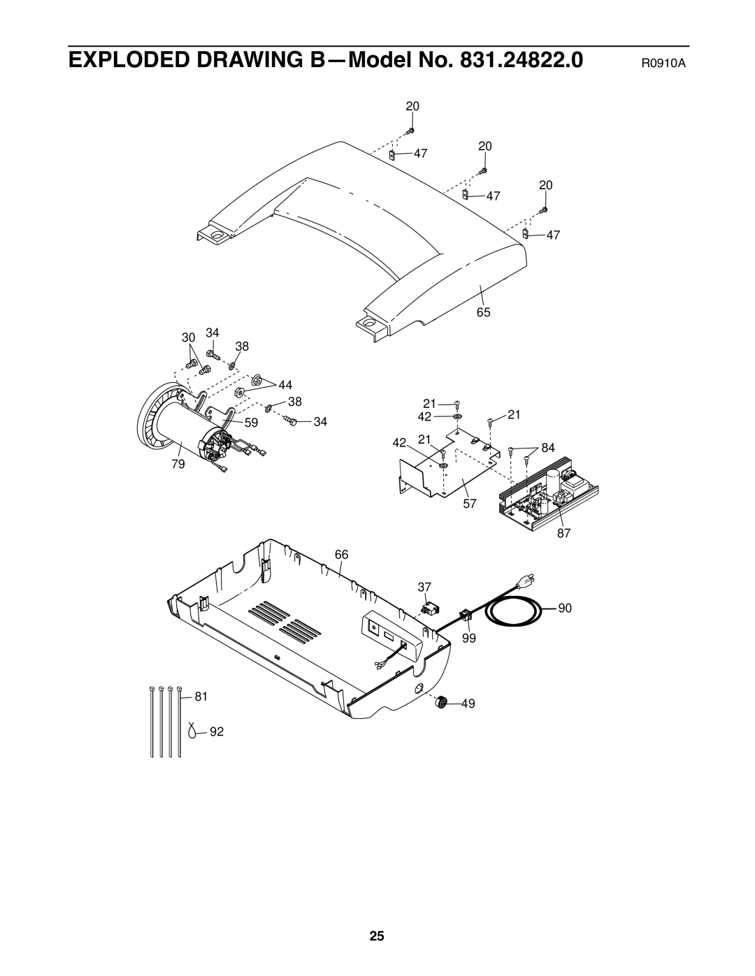 Weslo 831.24822.0 manual Exploded Drawing B-Model No 