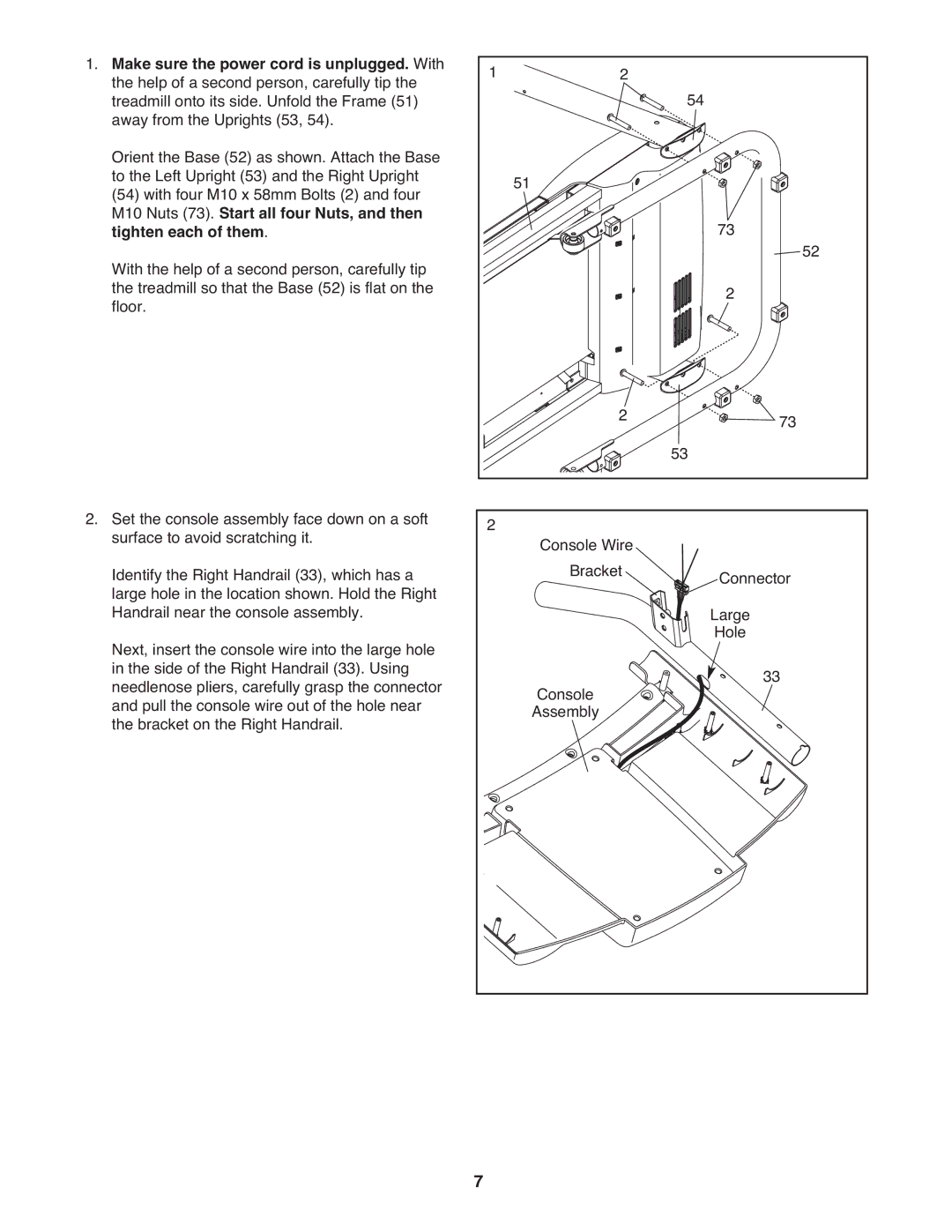 Weslo 831.24822.0 manual Make sure the power cord is unplugged. With 