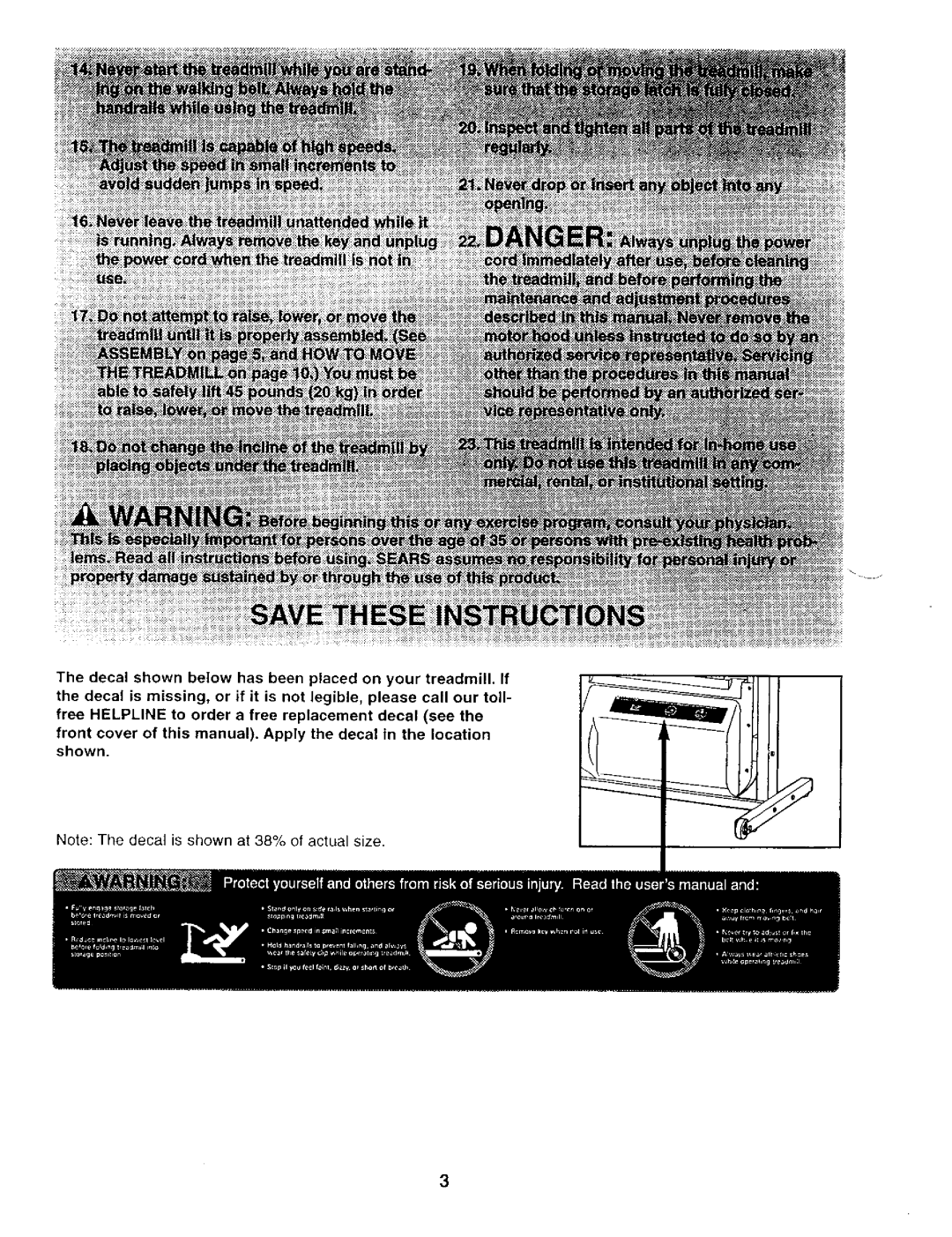 Weslo 831.29462 user manual 