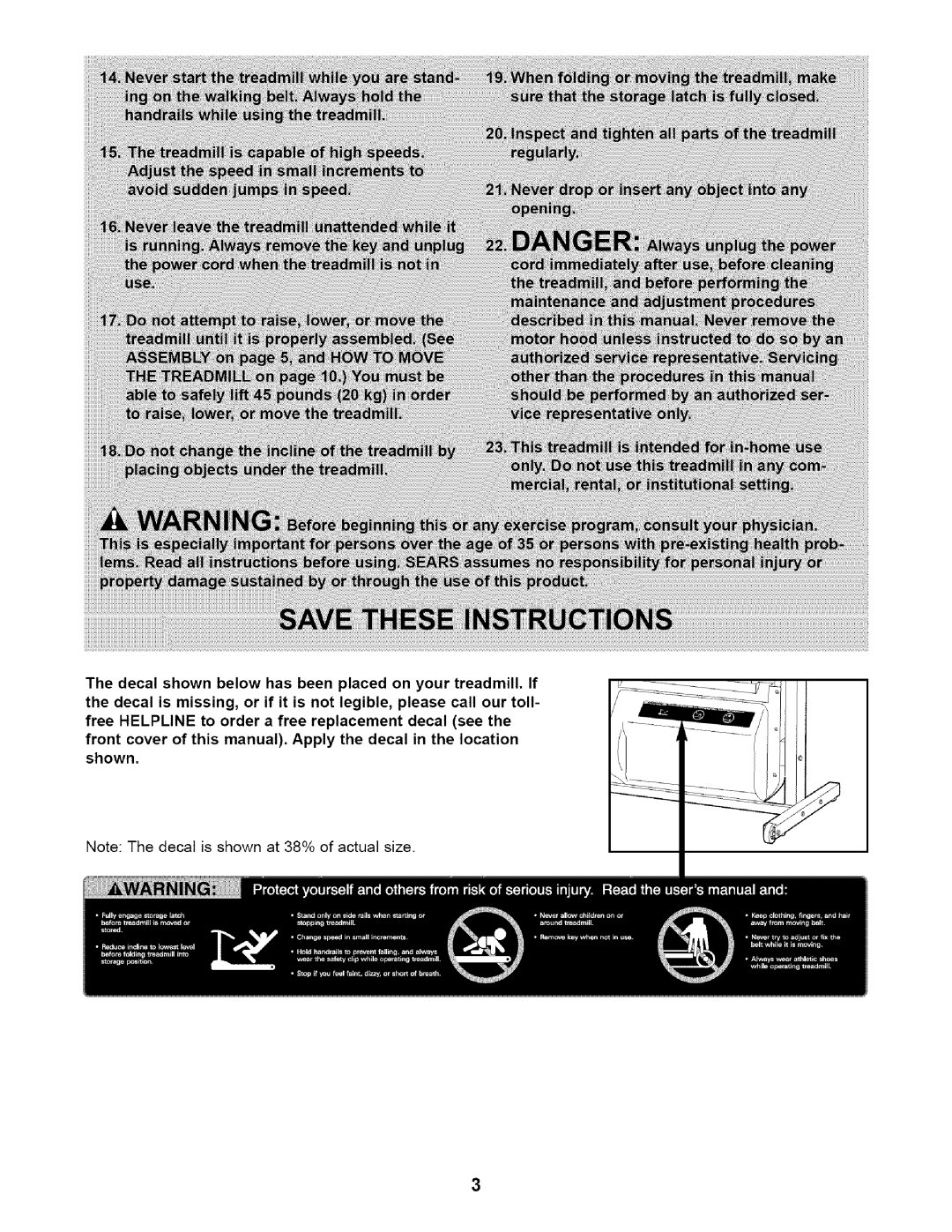 Weslo 831.29466 user manual 