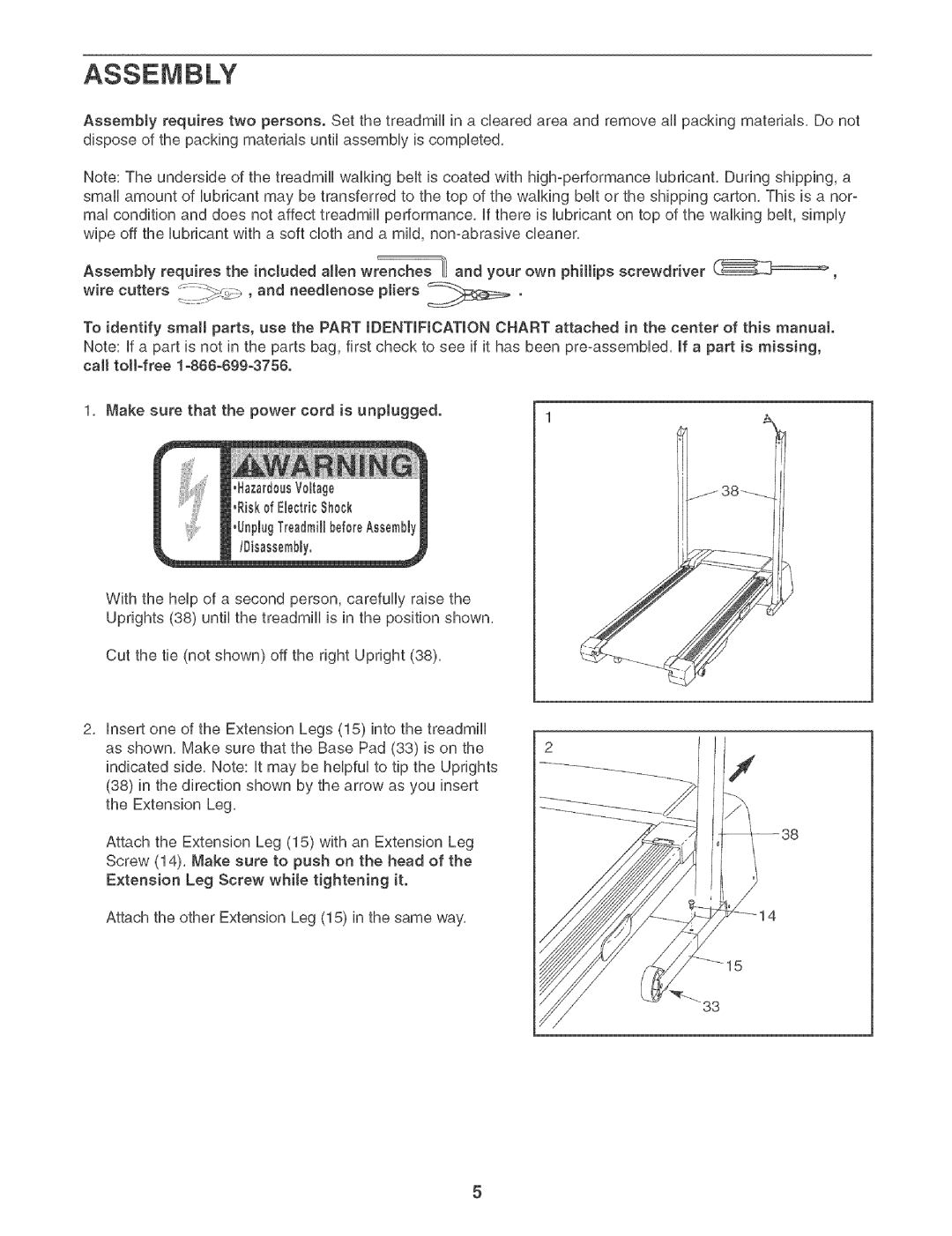 Weslo 831.29502 user manual Assembly 