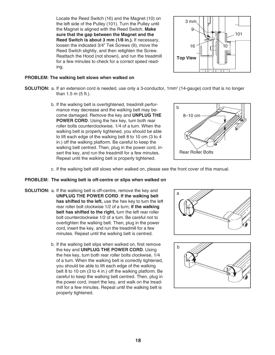 Weslo 900 user manual Top View, Problem The walking belt slows when walked on 