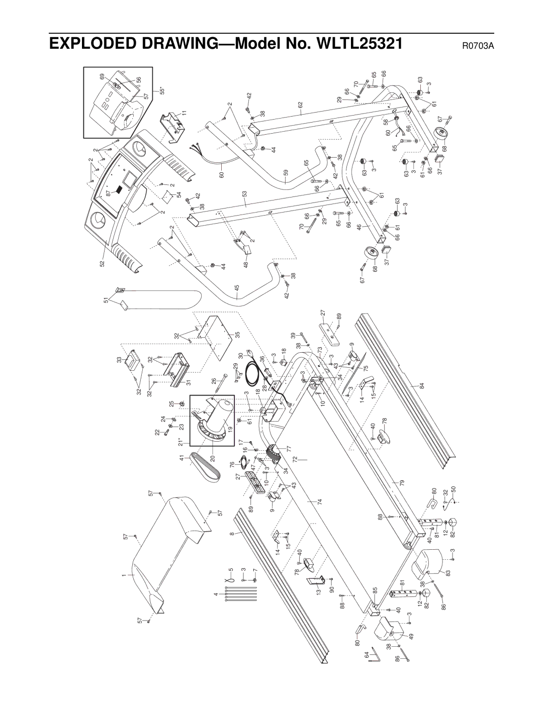 Weslo C32 user manual Exploded 