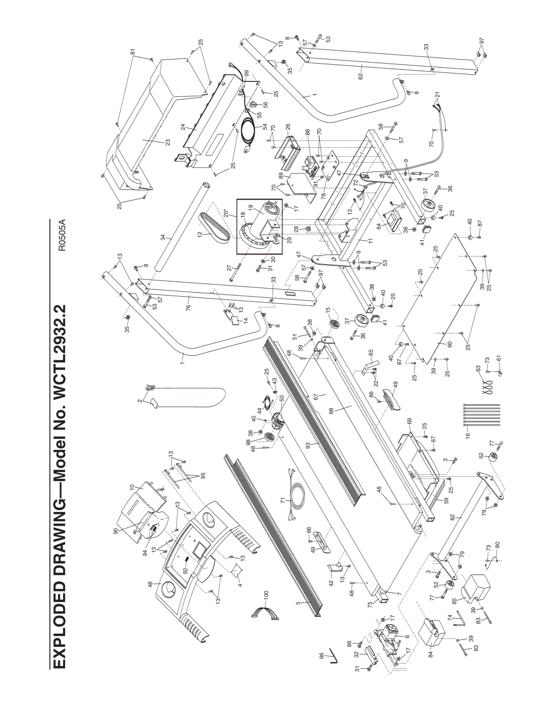 Weslo c42 user manual Exploded DRAWING-Model No. WCTL2932.2 