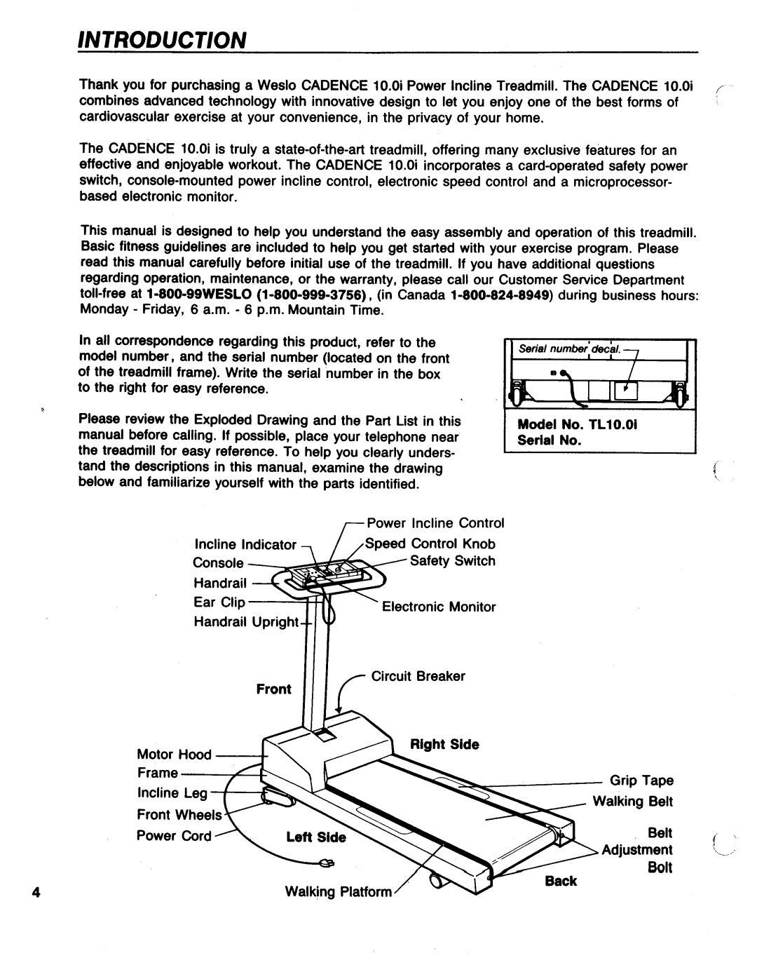 Weslo cadence 10.0i manual 