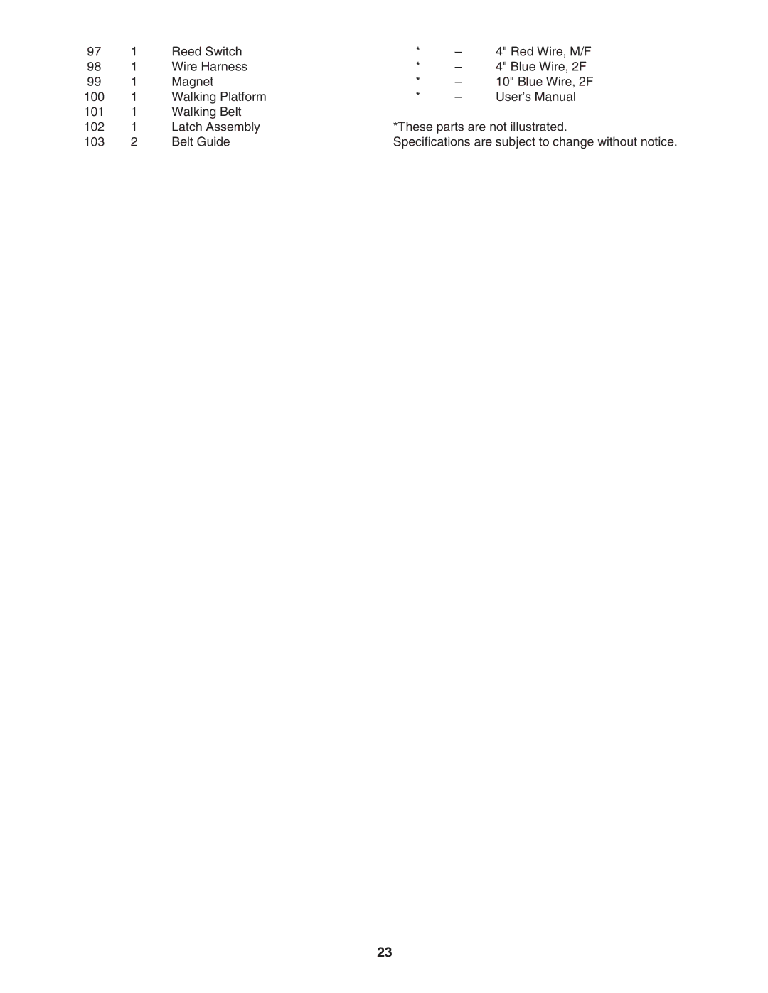 Weslo cadence 25 user manual 