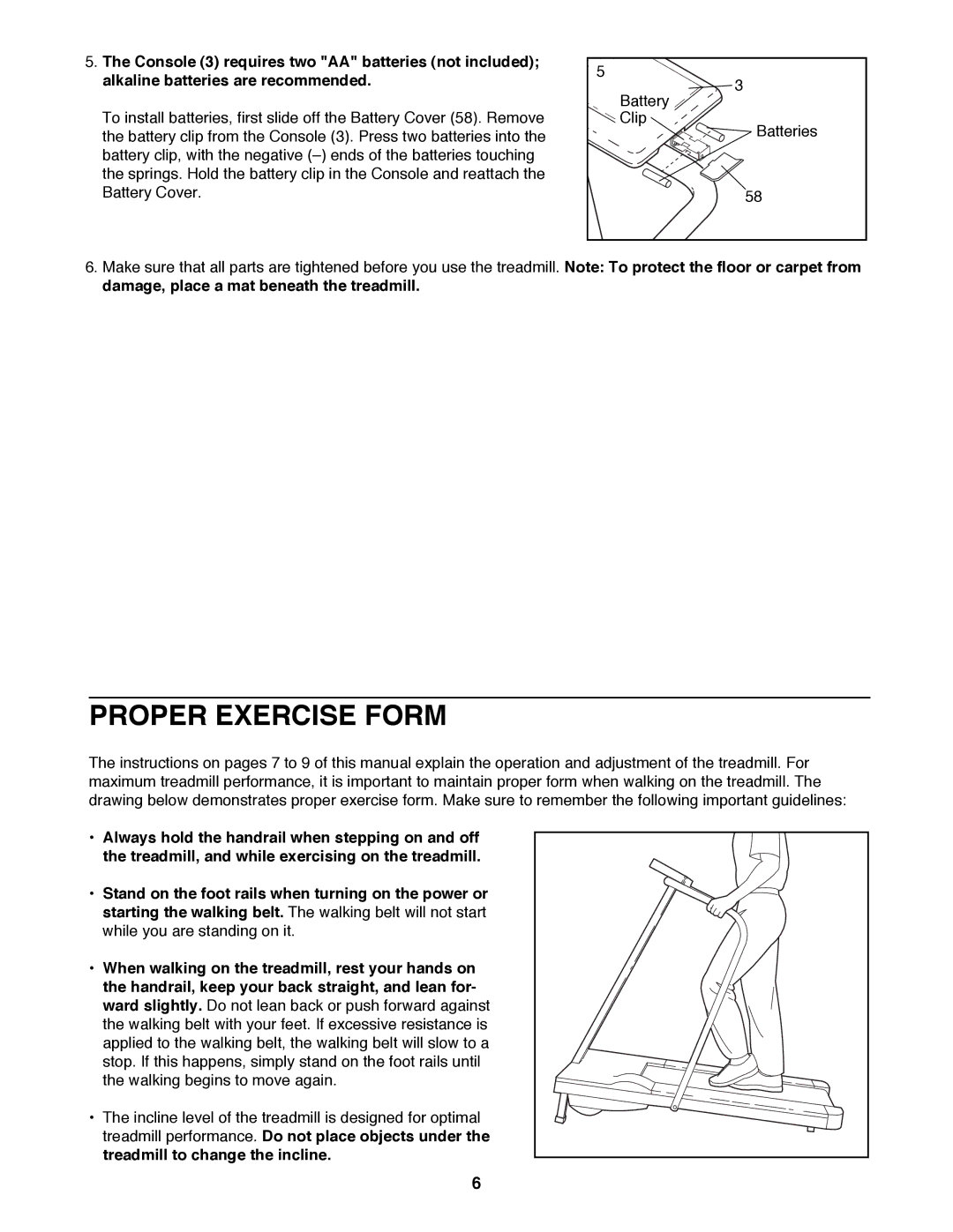 Weslo CADENCE 740 user manual Proper Exercise Form 