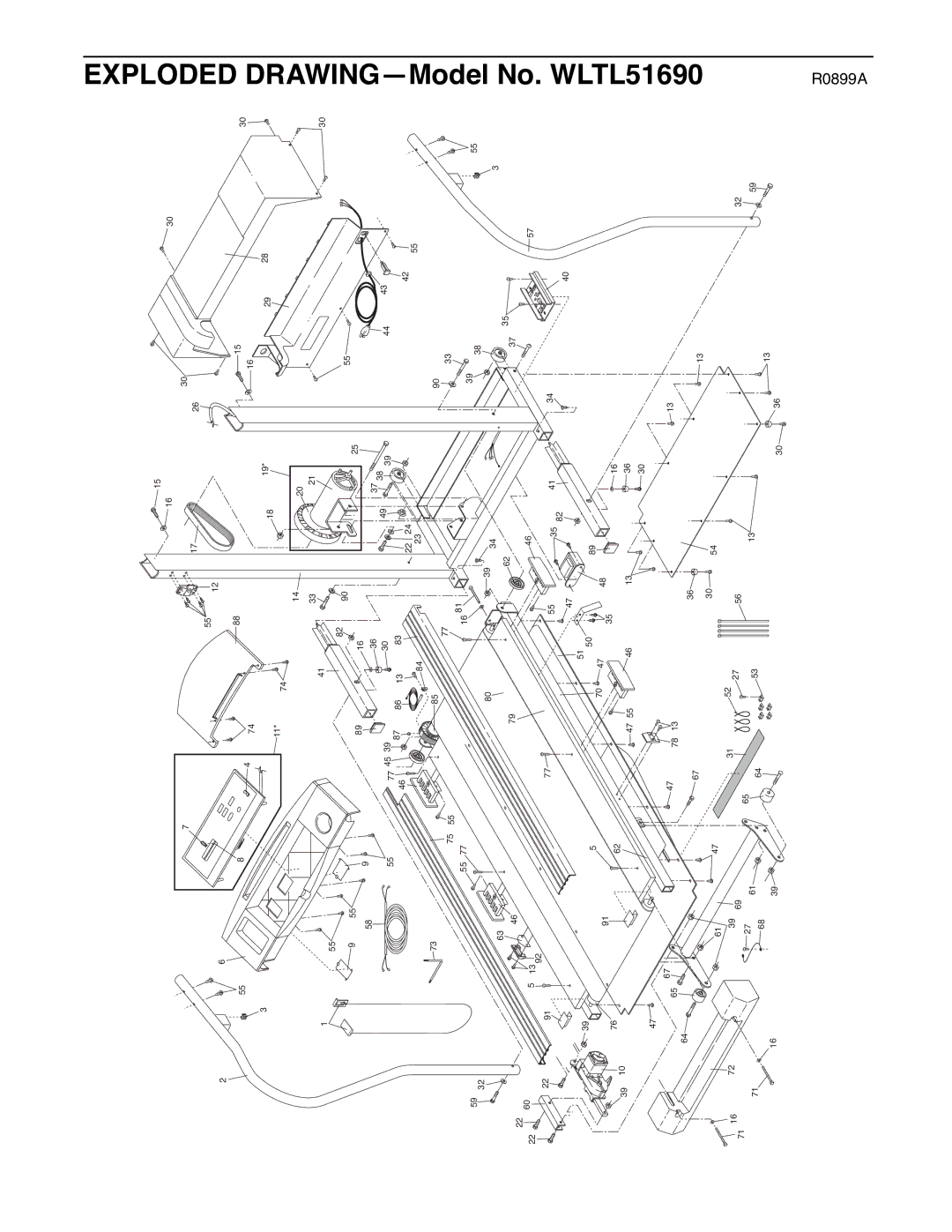 Weslo Cadence DL40 user manual DRAWINGÑModel No. WLTL51690 