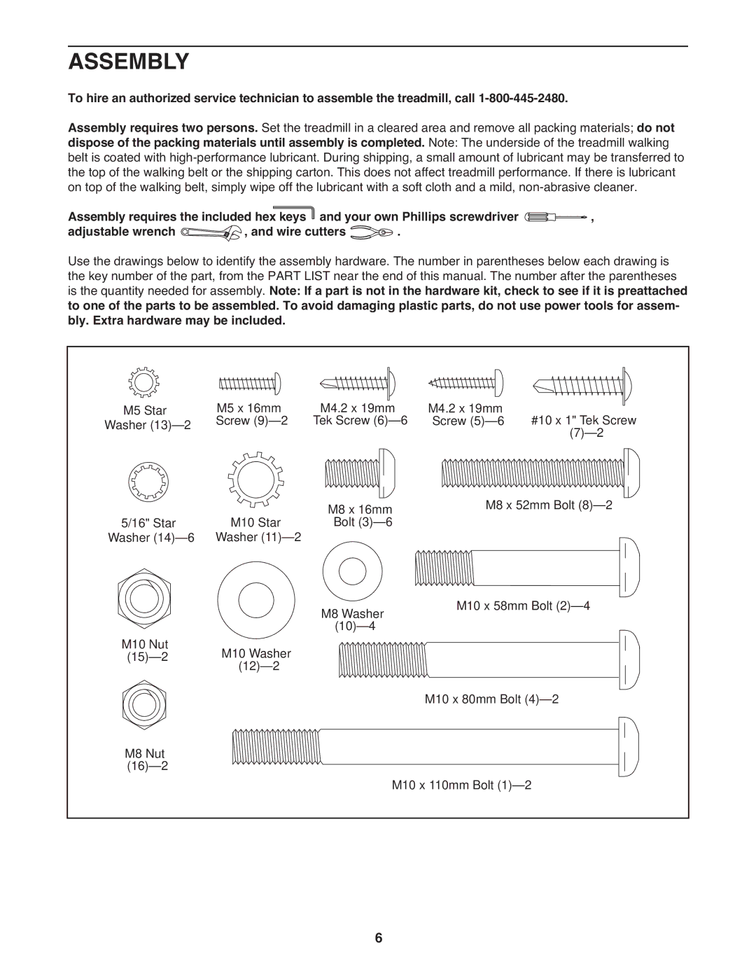 Weslo CT58 user manual Assembly 