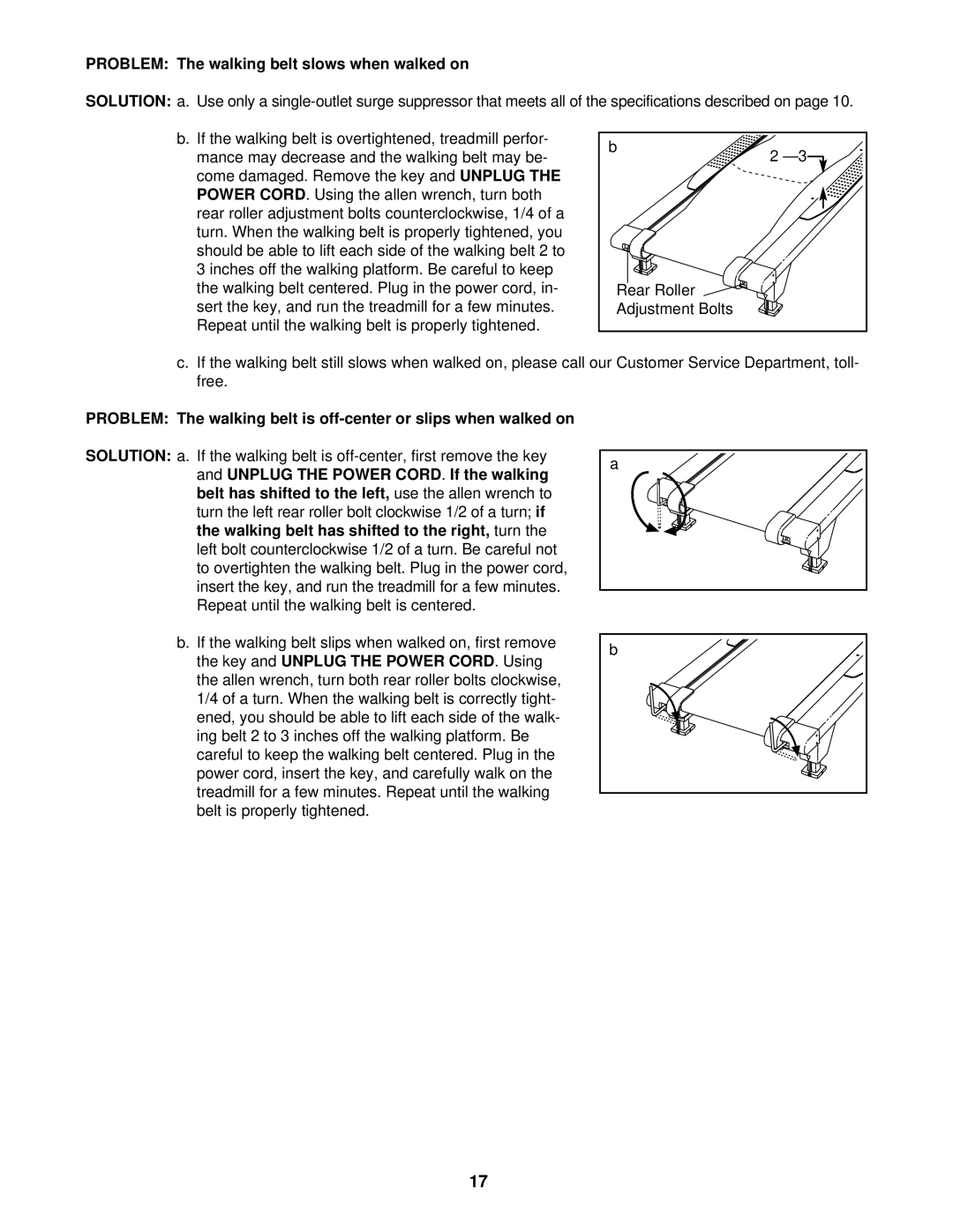 Weslo DS10 user manual Problem The walking belt slows when walked on 