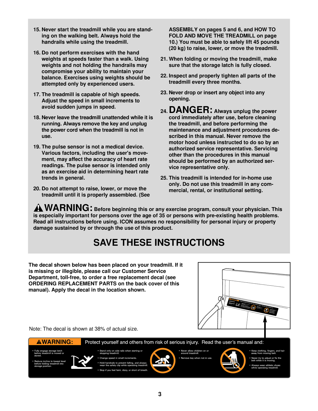 Weslo ex18 user manual 