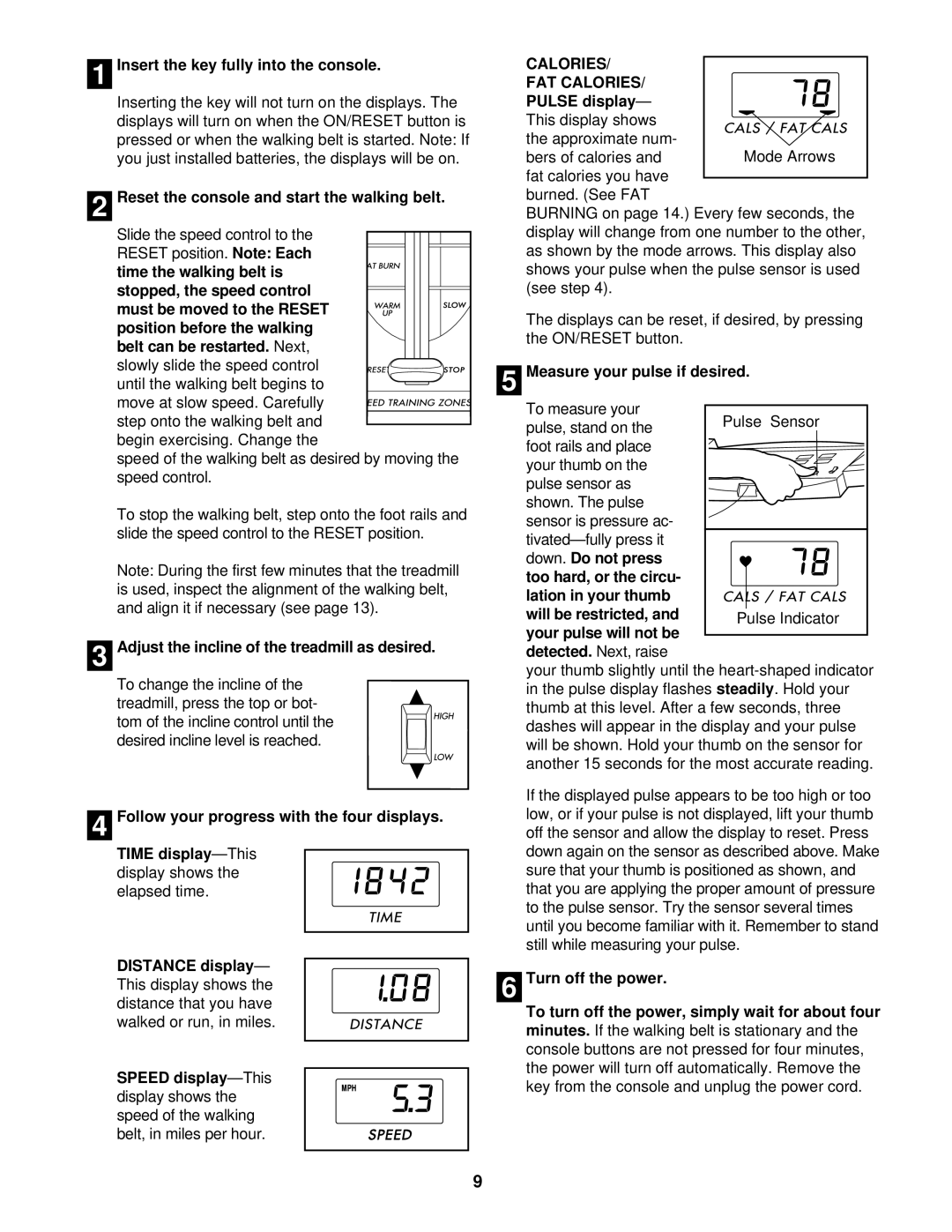 Weslo ex18 user manual Calories FAT Calories 