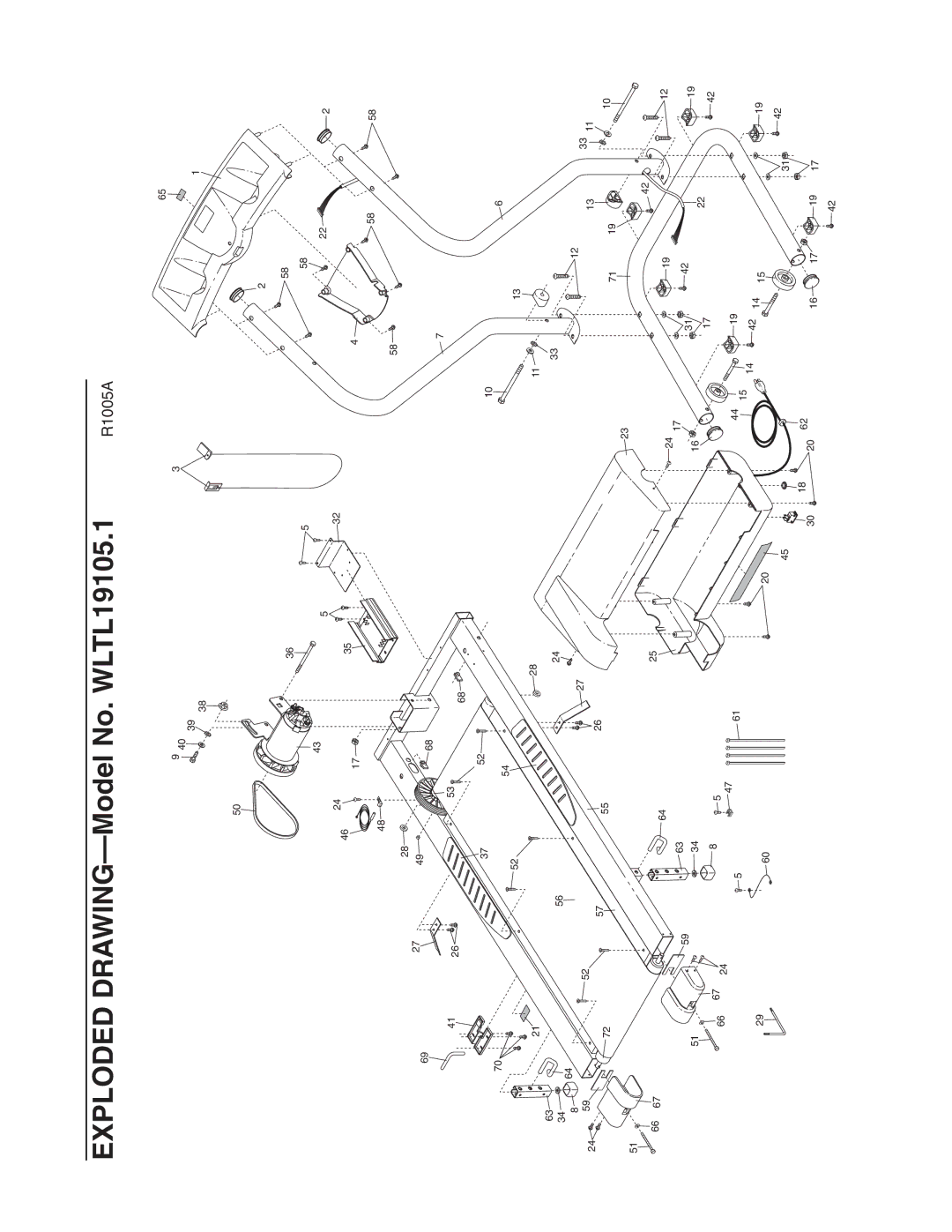 Weslo G-25 user manual Exploded DRAWING-Model No. WLTL19105.1 