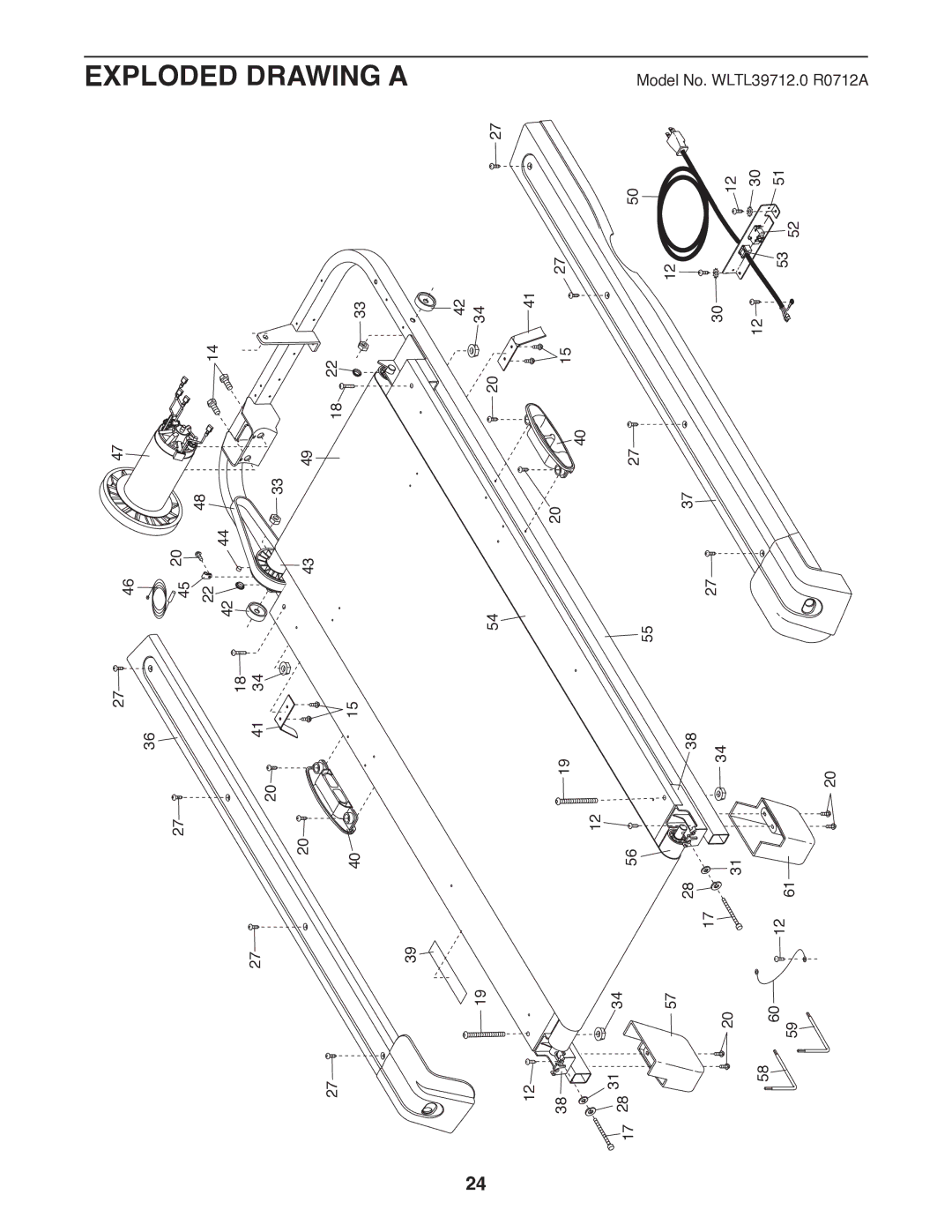 Weslo R 7.2 user manual Exploded Drawing a 