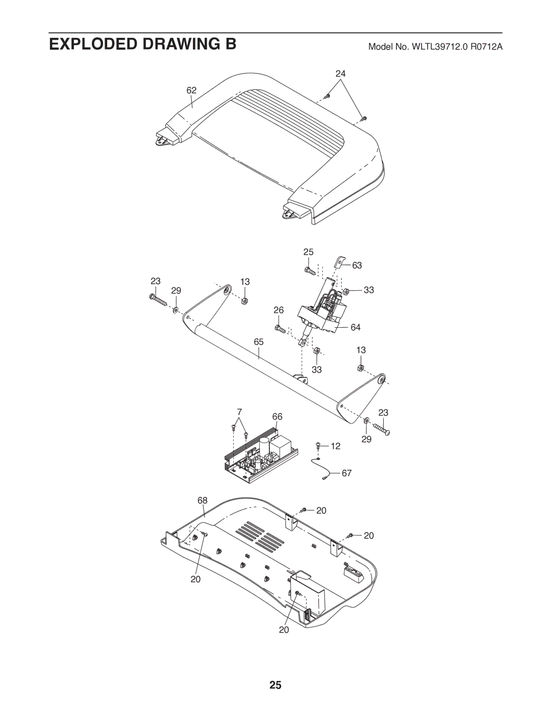 Weslo R 7.2 user manual Exploded Drawing B 