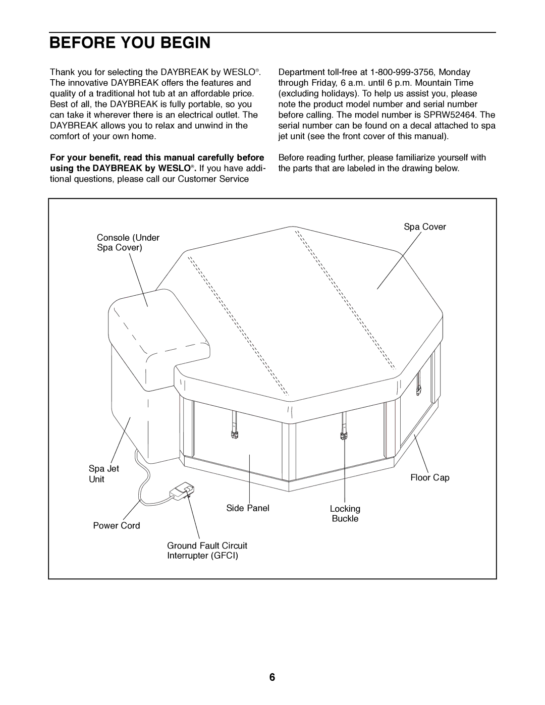 Weslo SPRW52464 user manual Before YOU Begin 