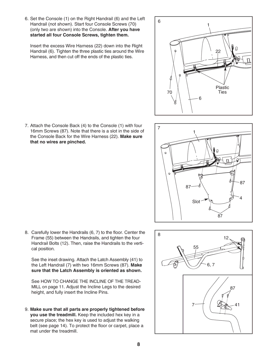 Weslo WATL16105.0 user manual Slot 