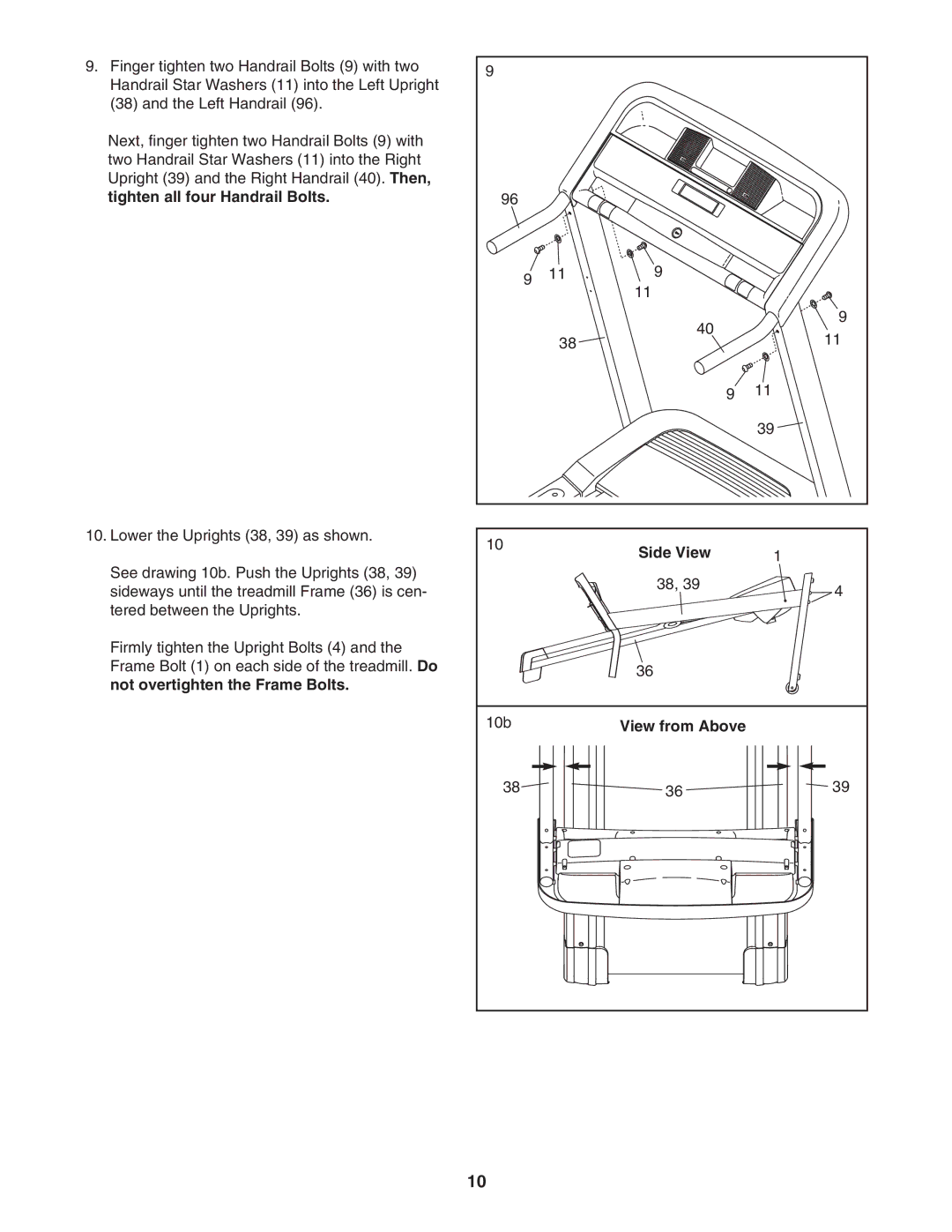 Weslo WATL26806.0 user manual Side View, View from Above 