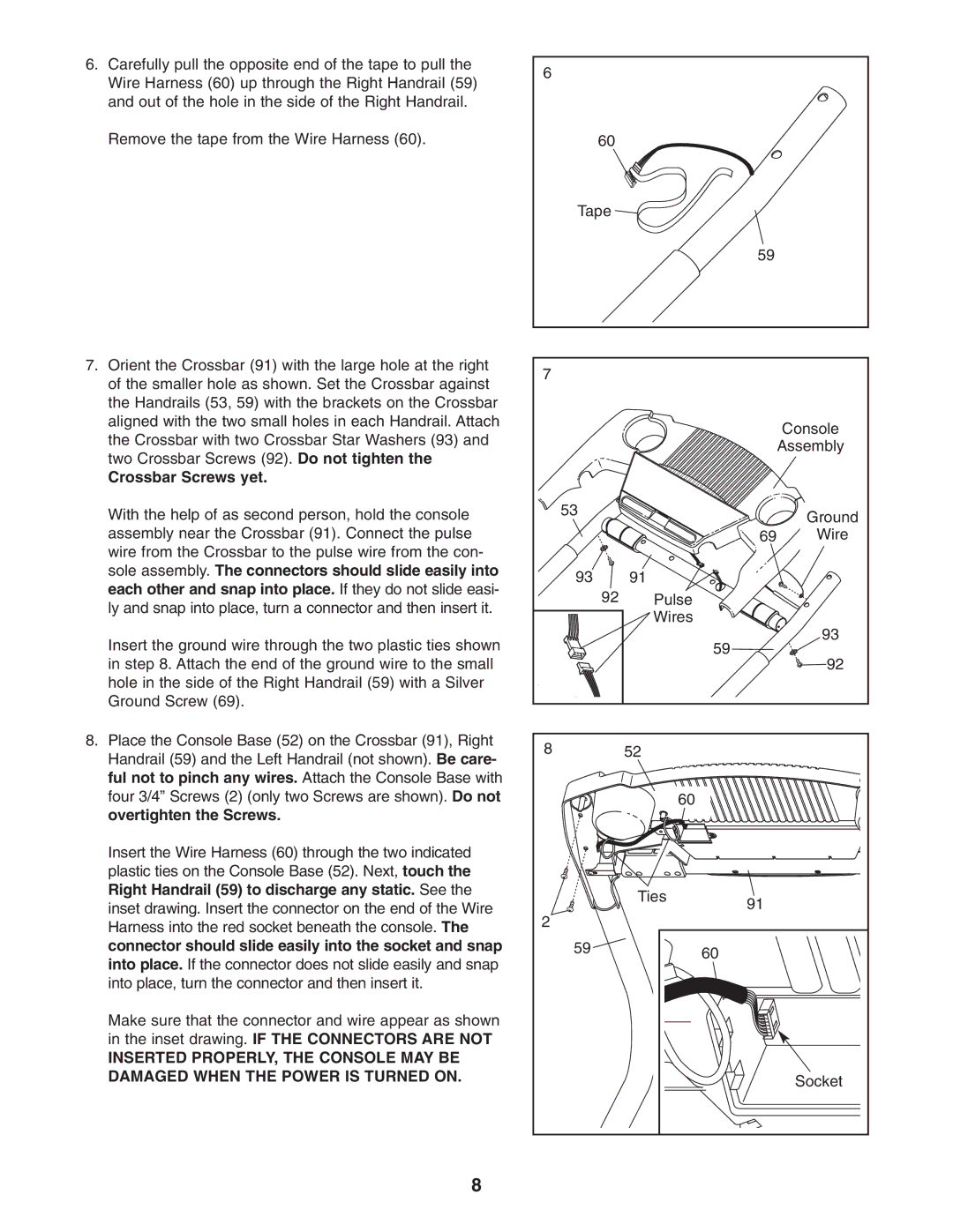 Weslo WATL27105.1 user manual Crossbar Screws yet 