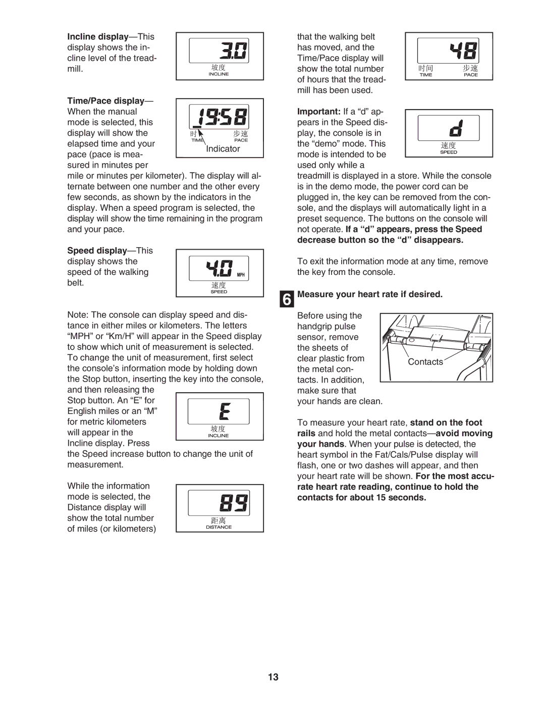 Weslo WATL27205.1 user manual Measure your heart rate if desired 