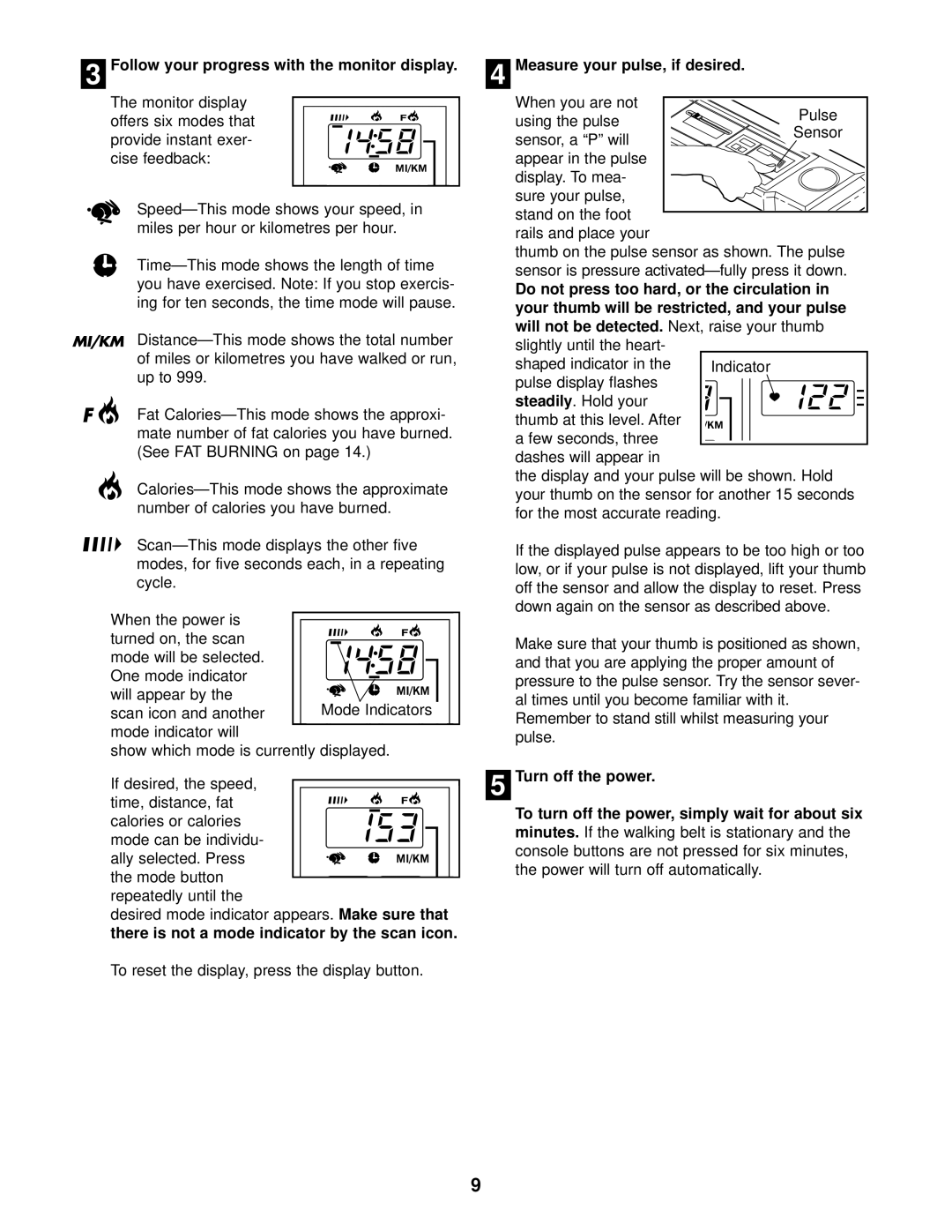 Weslo WCTL26080 user manual Follow your progress with the monitor display, Measure your pulse, if desired 