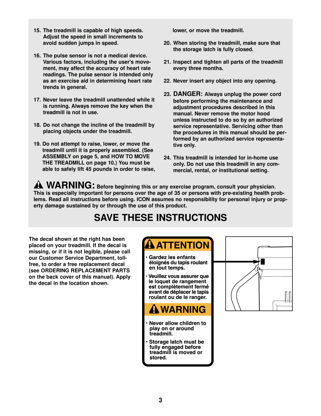 Weslo WCTL28090 user manual 