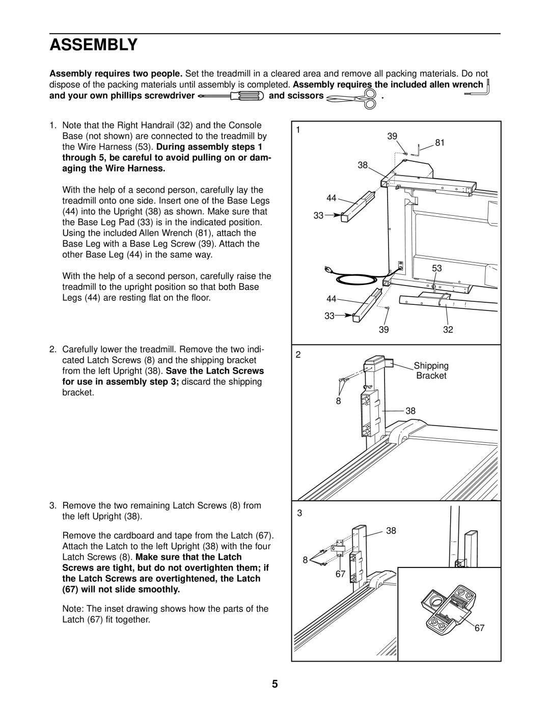 Weslo WCTL28090 user manual Assembly, Your own phillips screwdriver Scissors 