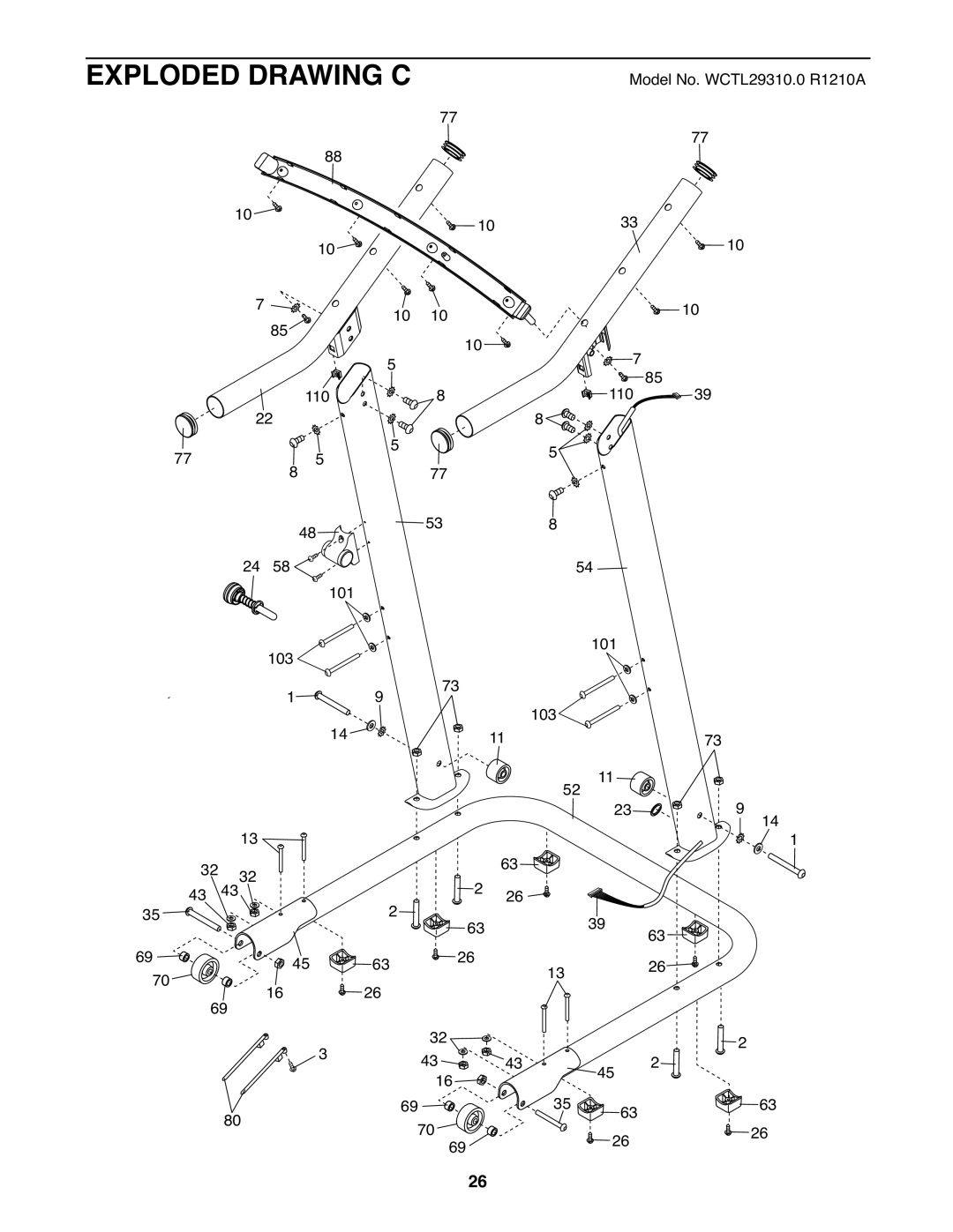 Weslo WCTL29310.0 user manual Exploded Drawing C 