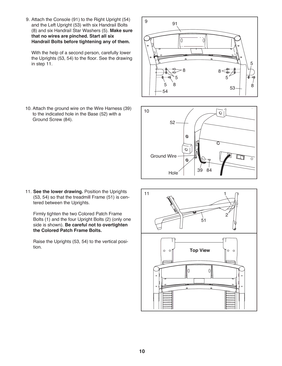 Weslo WCTL34308.0 user manual Raise the Uprights 53, 54 to the vertical posi 