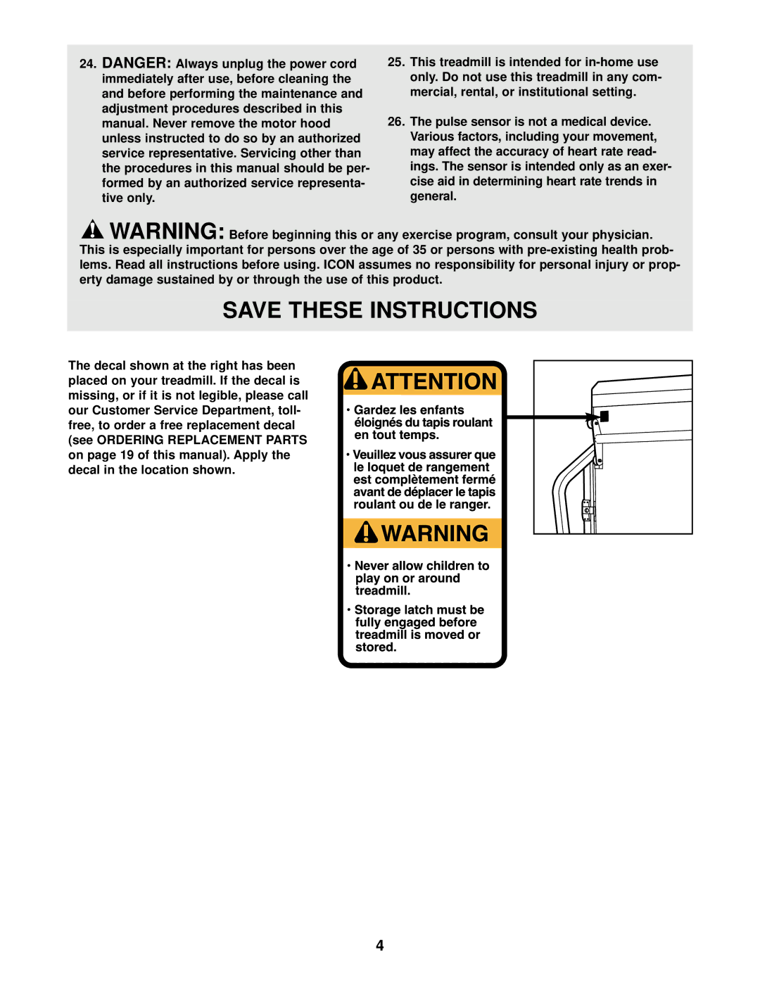 Weslo WCTL35090 user manual Erty damage sustained by or through the use of this product 