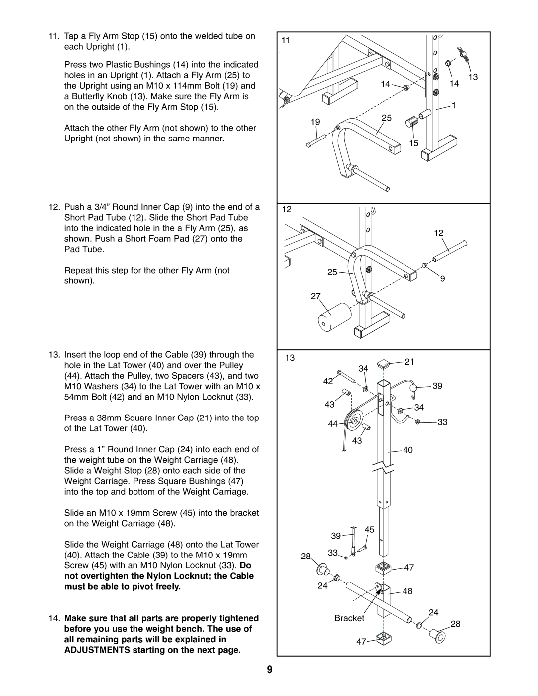 Weslo WEBE13810 user manual Bracket 