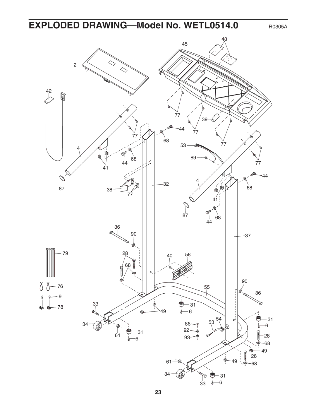 Weslo WETL0514.0 user manual R0305A 