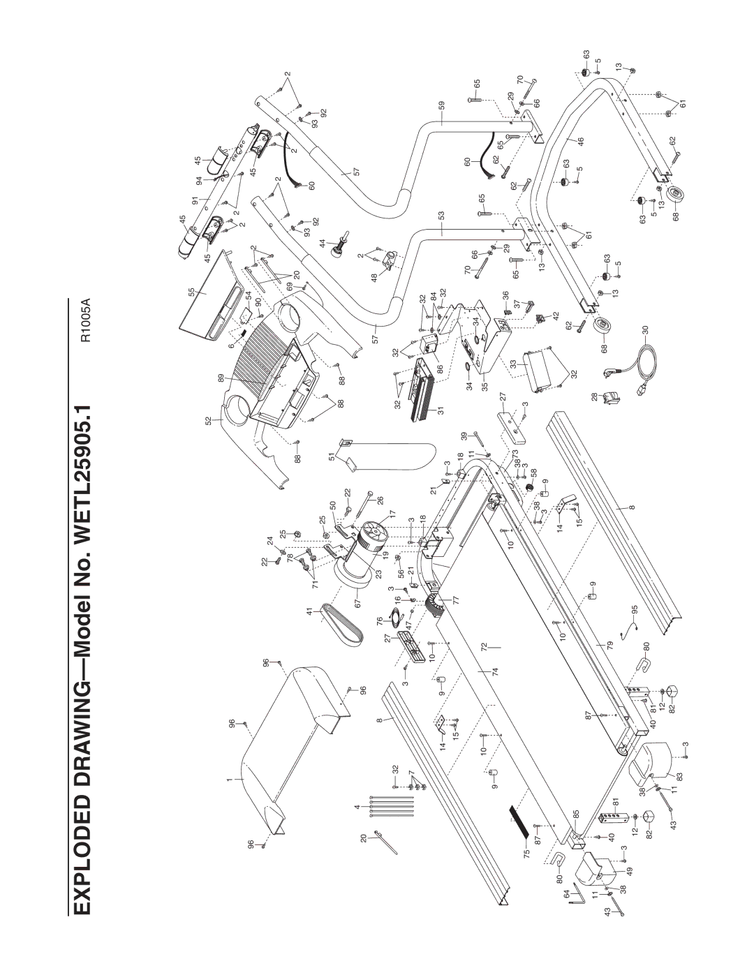 Weslo WETL25905.1 user manual R1005A 