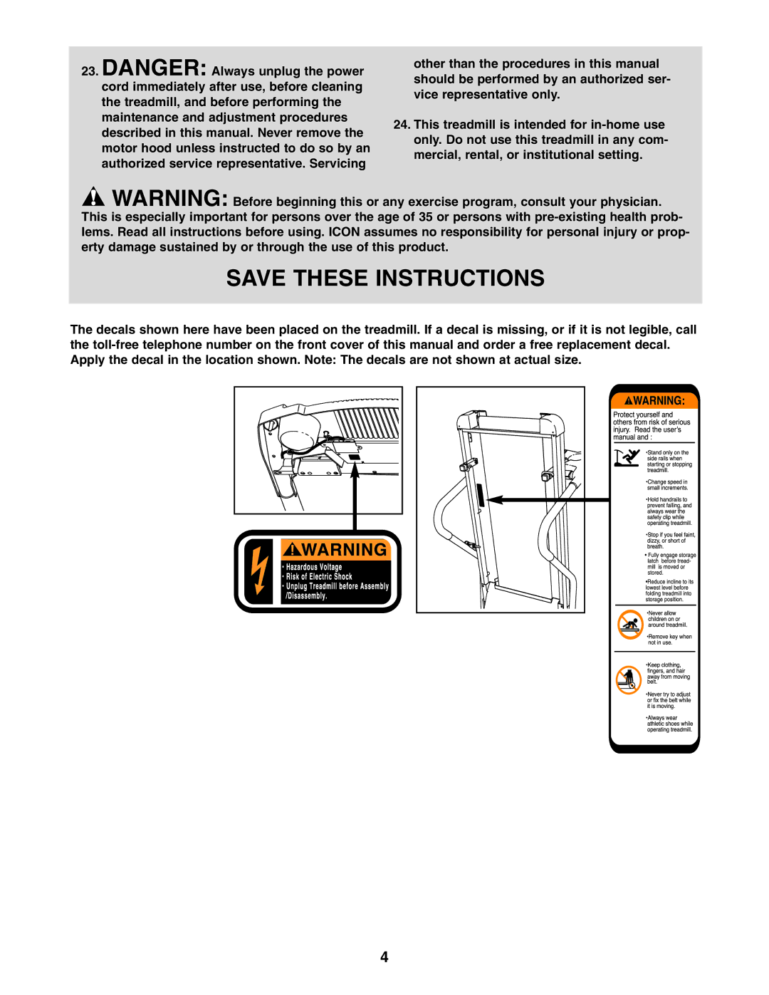 Weslo WETL25905.1 user manual 