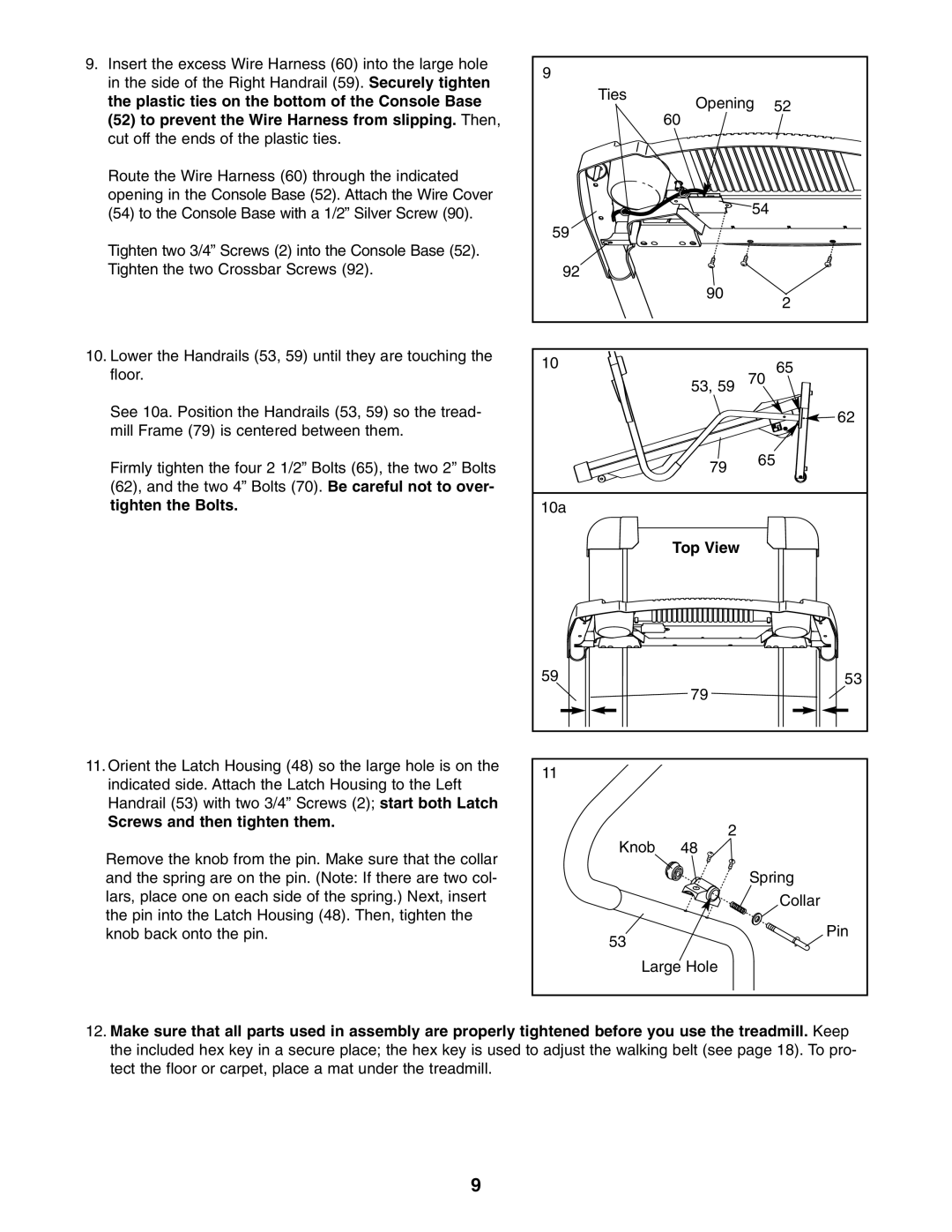 Weslo WETL26805.1 user manual Screws and then tighten them, Top View 