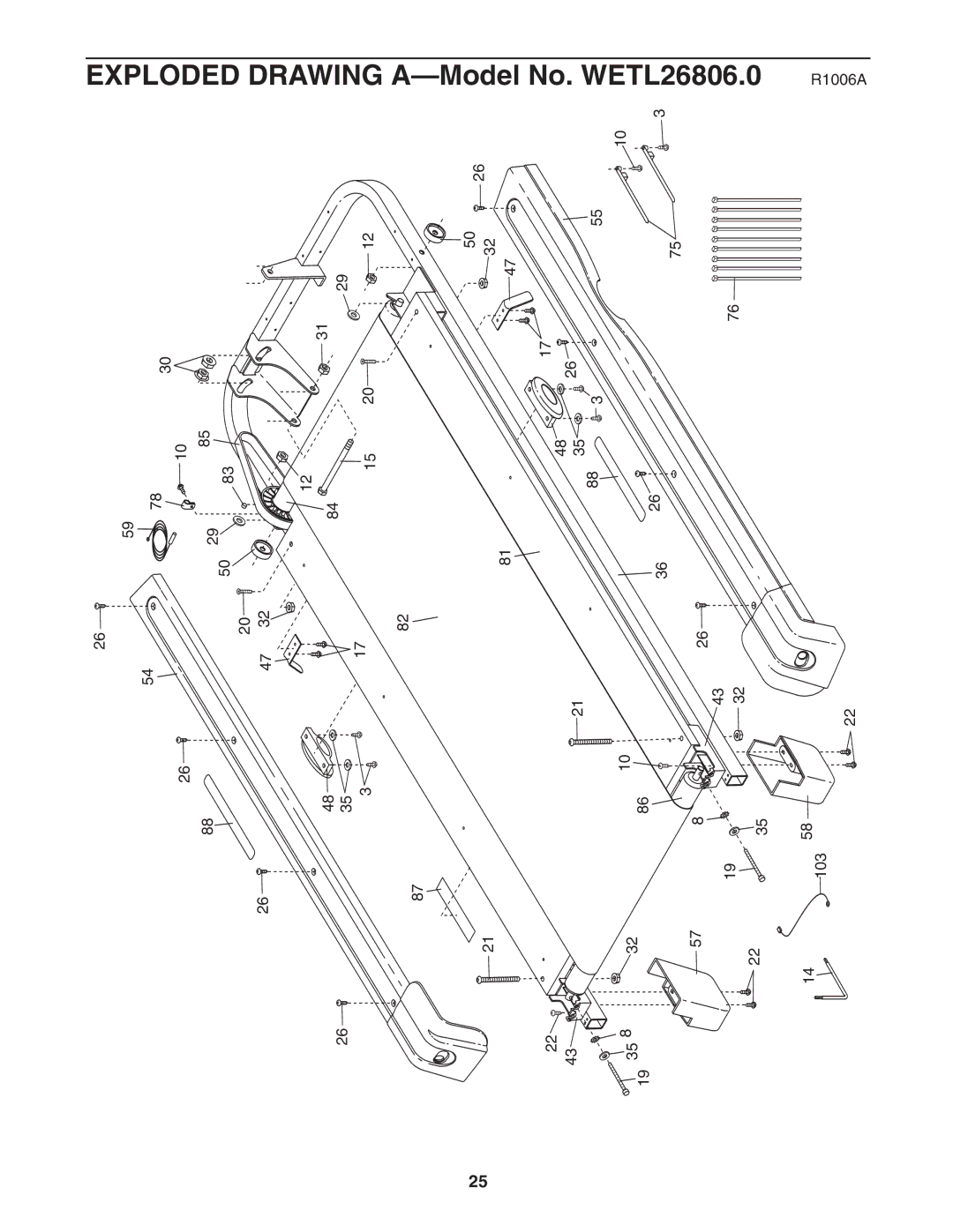 Weslo WETL26806.0 user manual Exploded Drawing a 