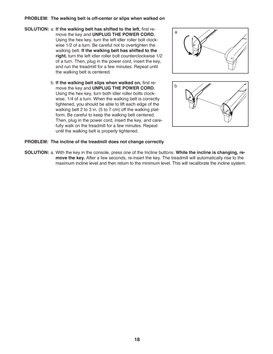 Weslo WETL49710.0 user manual Walking belt. If the walking belt has shifted to 