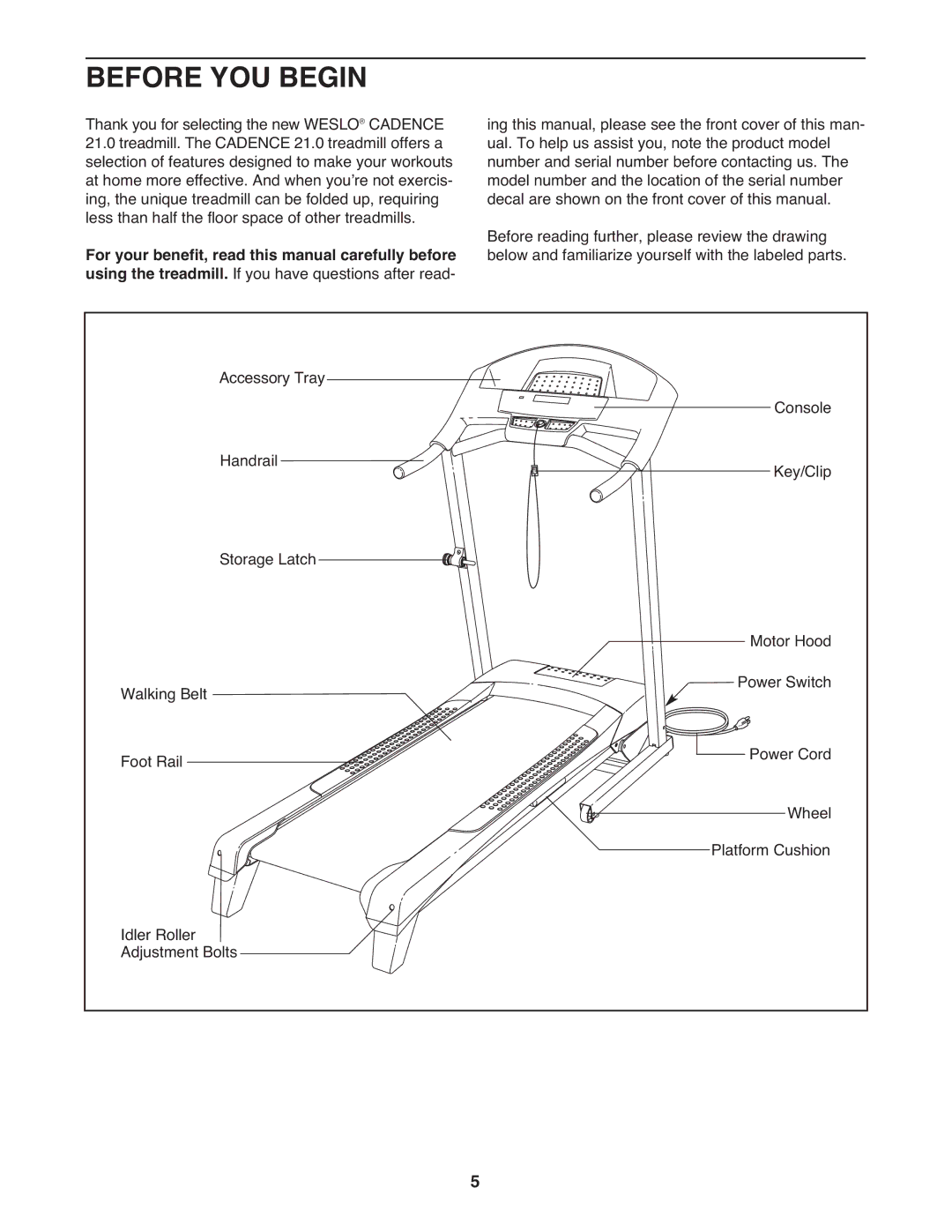 Weslo WETL49710.0 user manual Before YOU Begin 