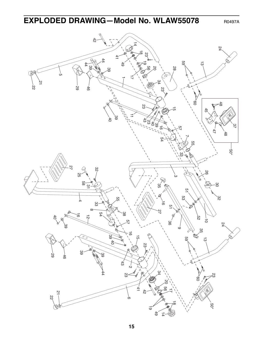 Weslo WLAW55078 user manual Exploded DRAWINGÑModel 