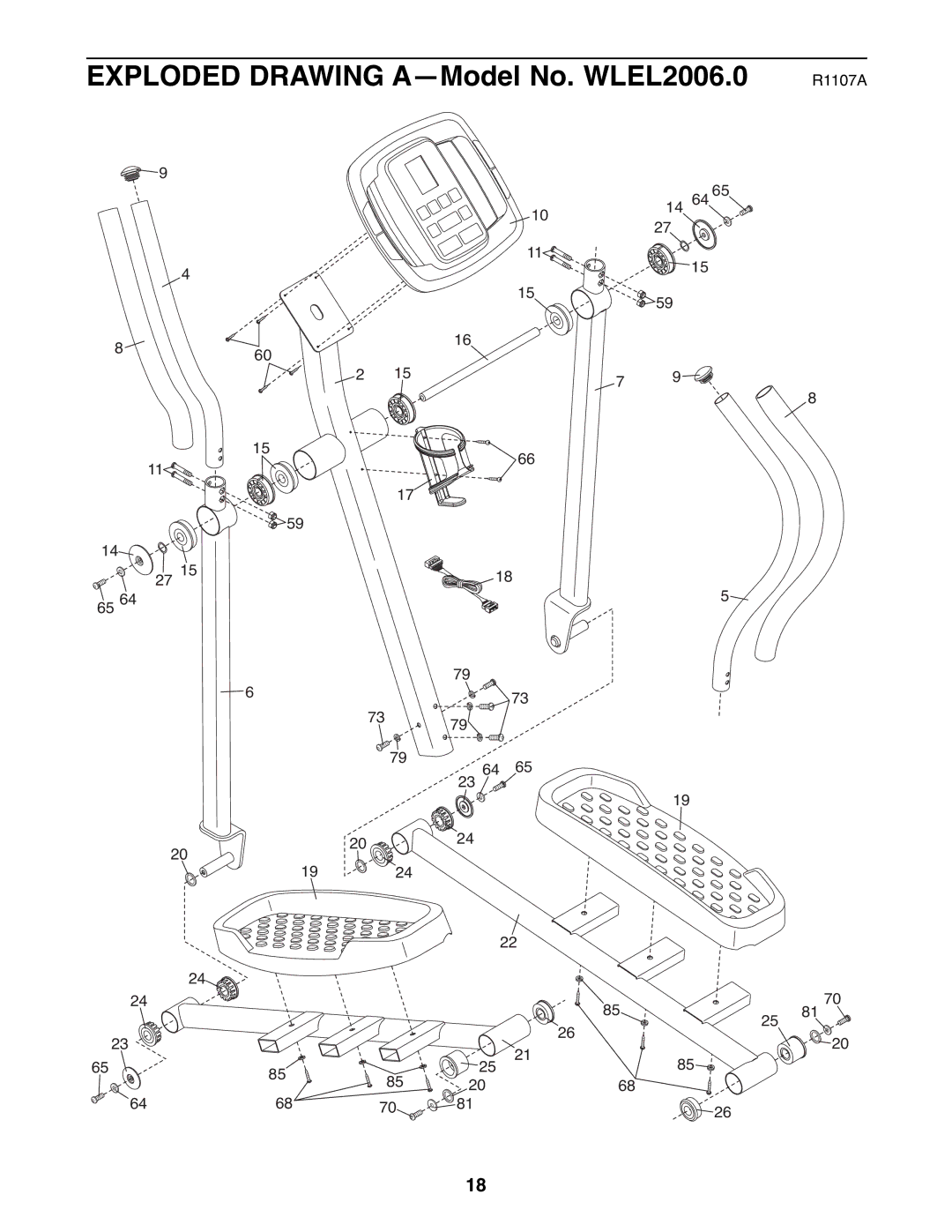 Weslo WLEL2006.0 user manual R1107A 