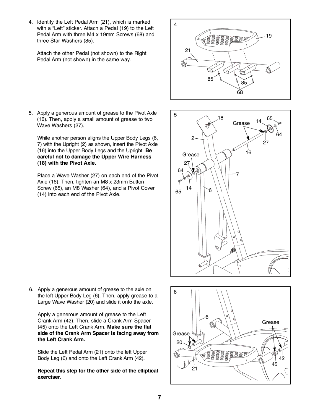 Weslo WLEL2006.0 user manual Grease 