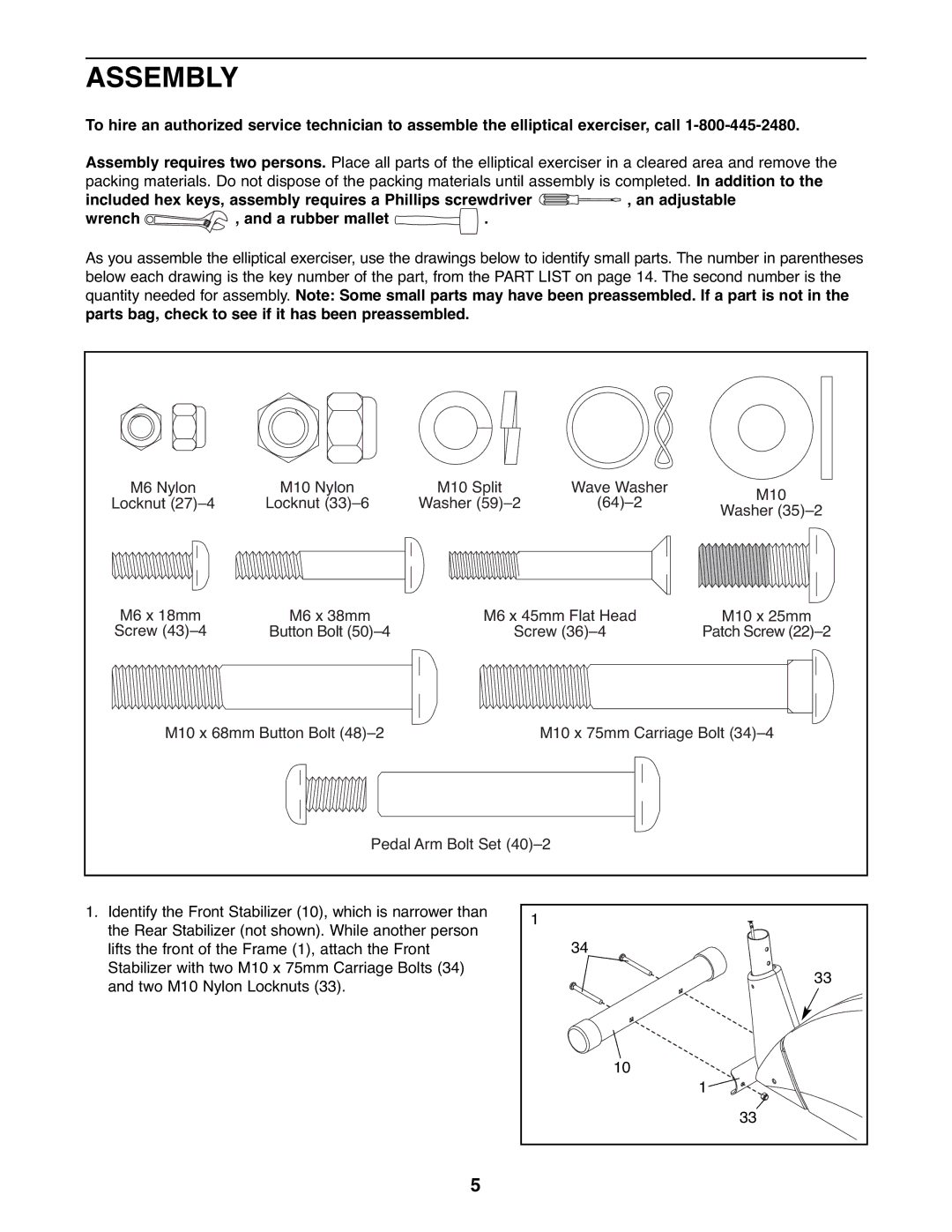 Weslo WLEL71807.0 user manual Assembly 